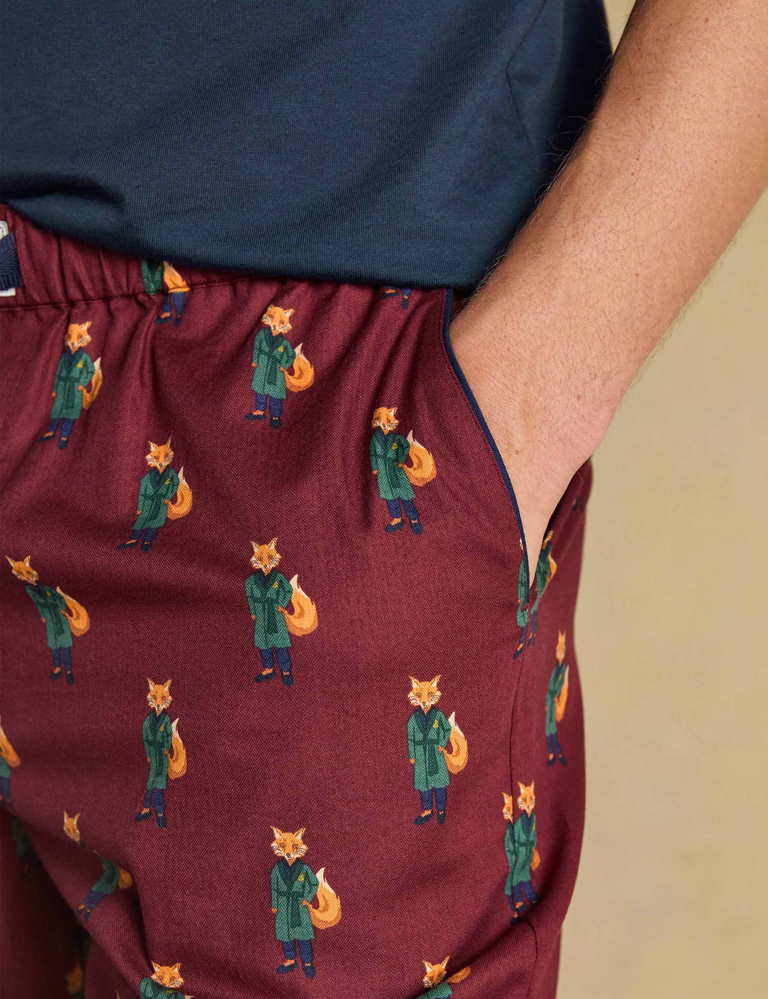 Pure Cotton Fox Print Pyjama Bottoms 4 of 8