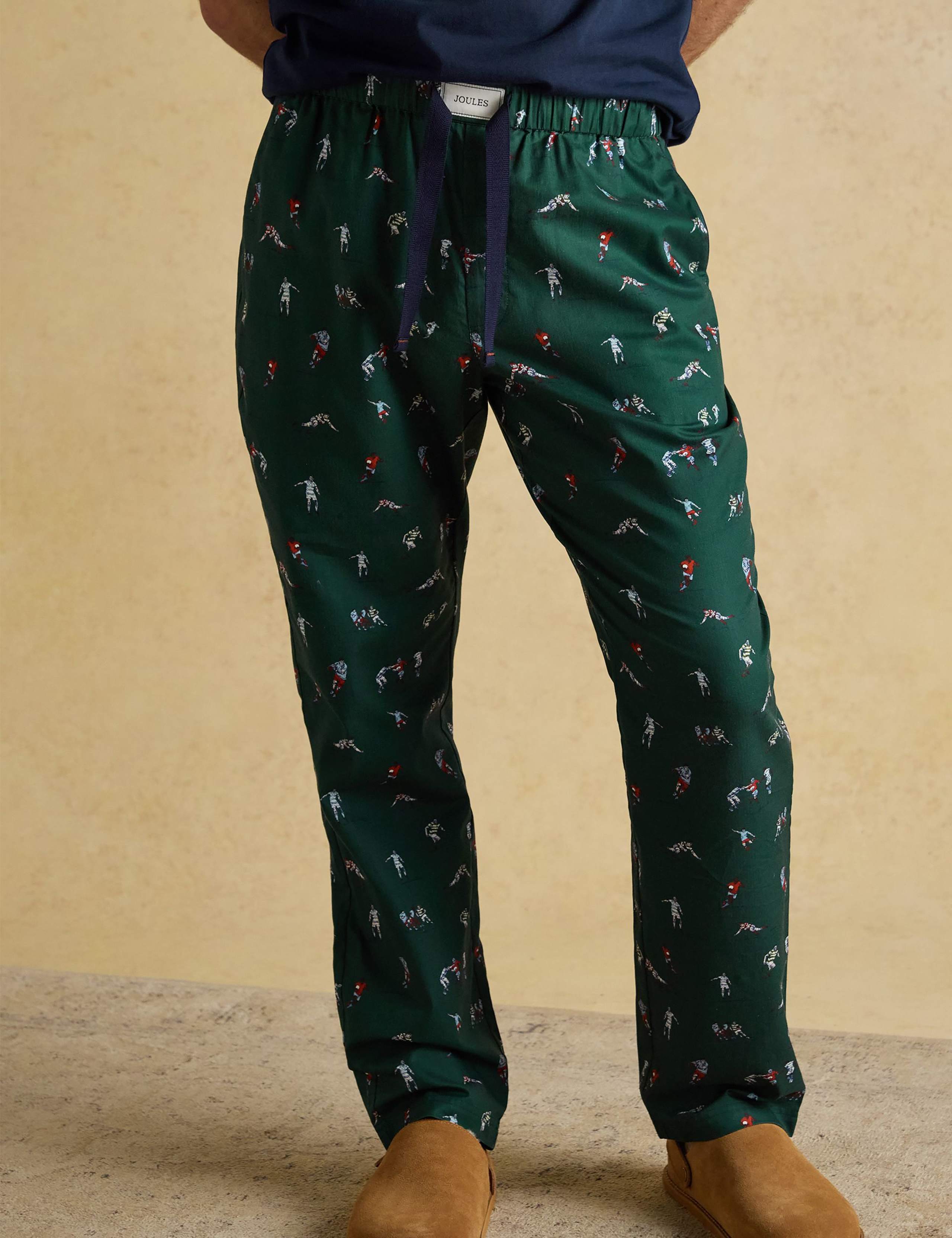 Pure Cotton Rugby Print Pyjama Bottoms 4 of 5