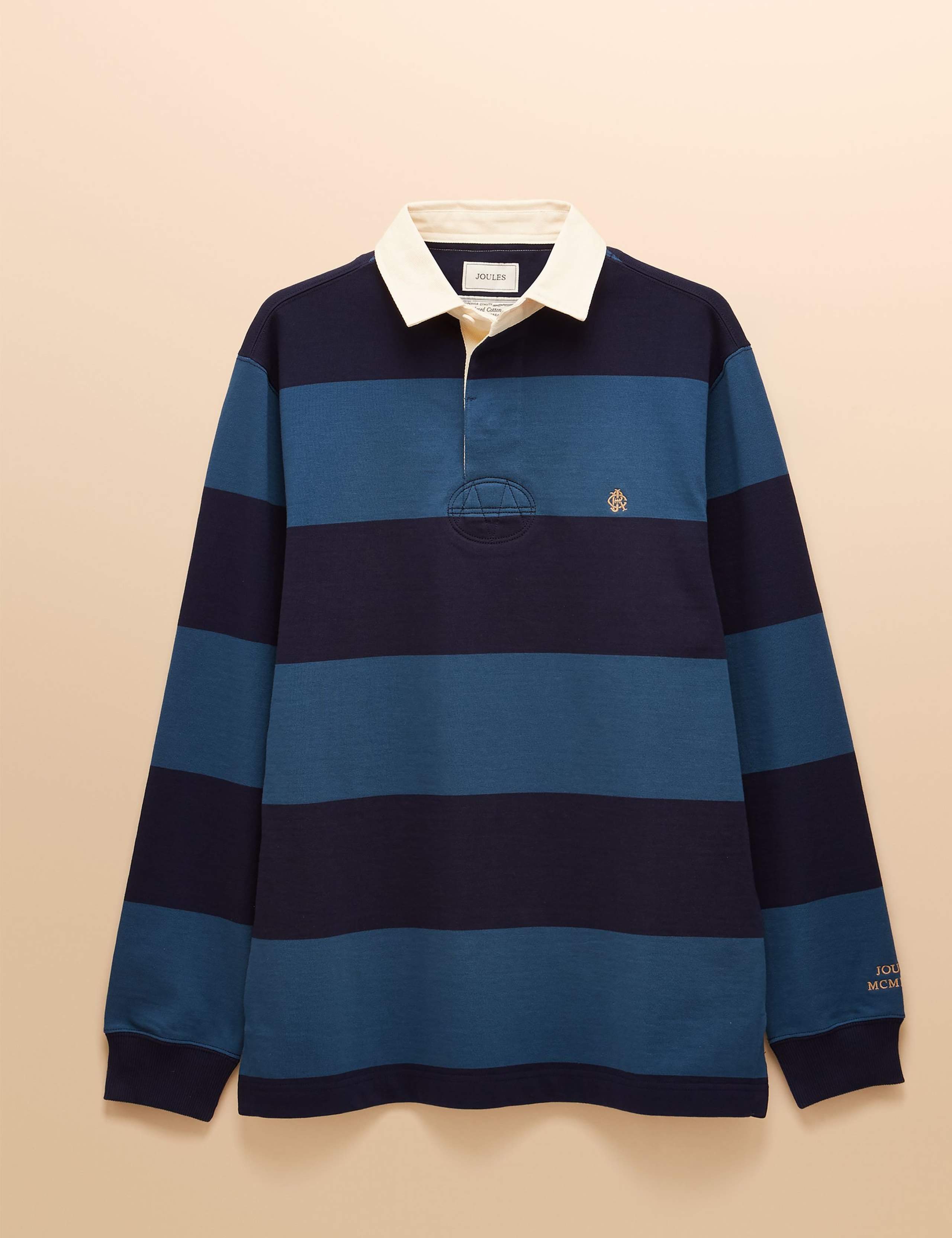 Pure Cotton Striped Rugby Shirt 2 of 8