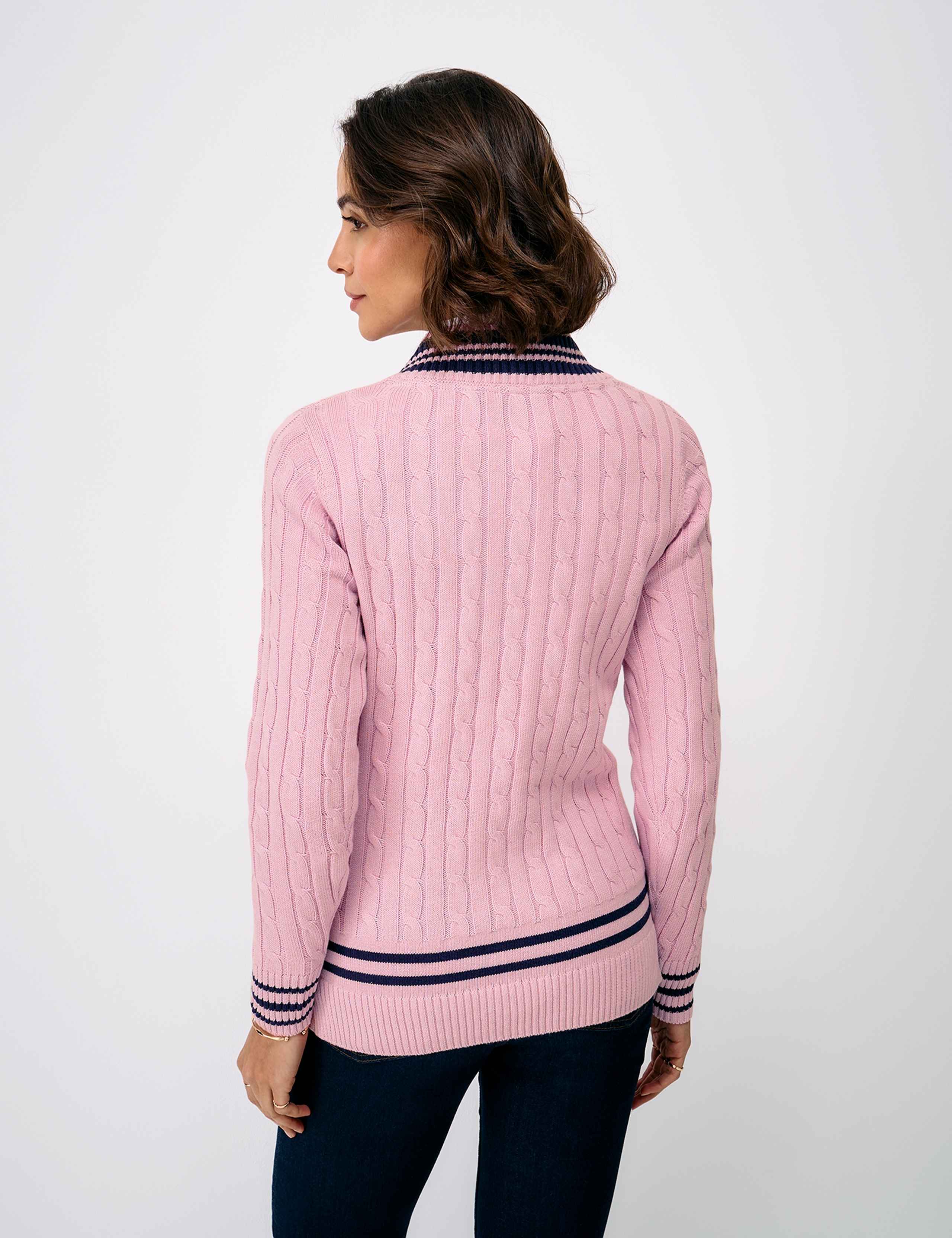 Cable V-Neck Cricket Jumper 3 of 5