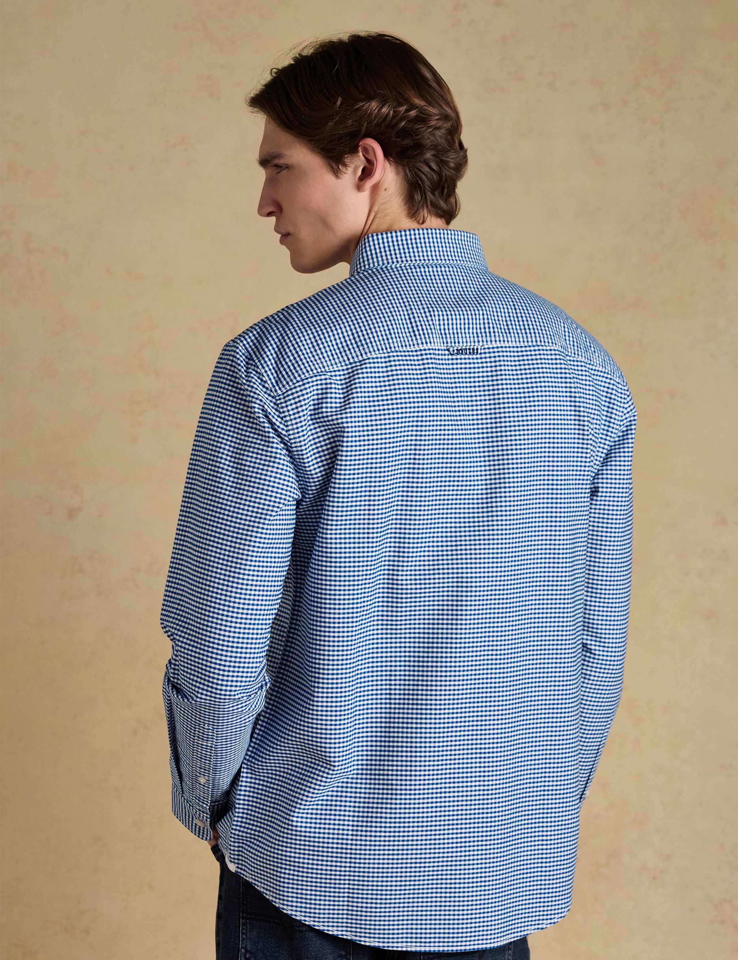 Pure Cotton Checked Oxford Shirt 3 of 7