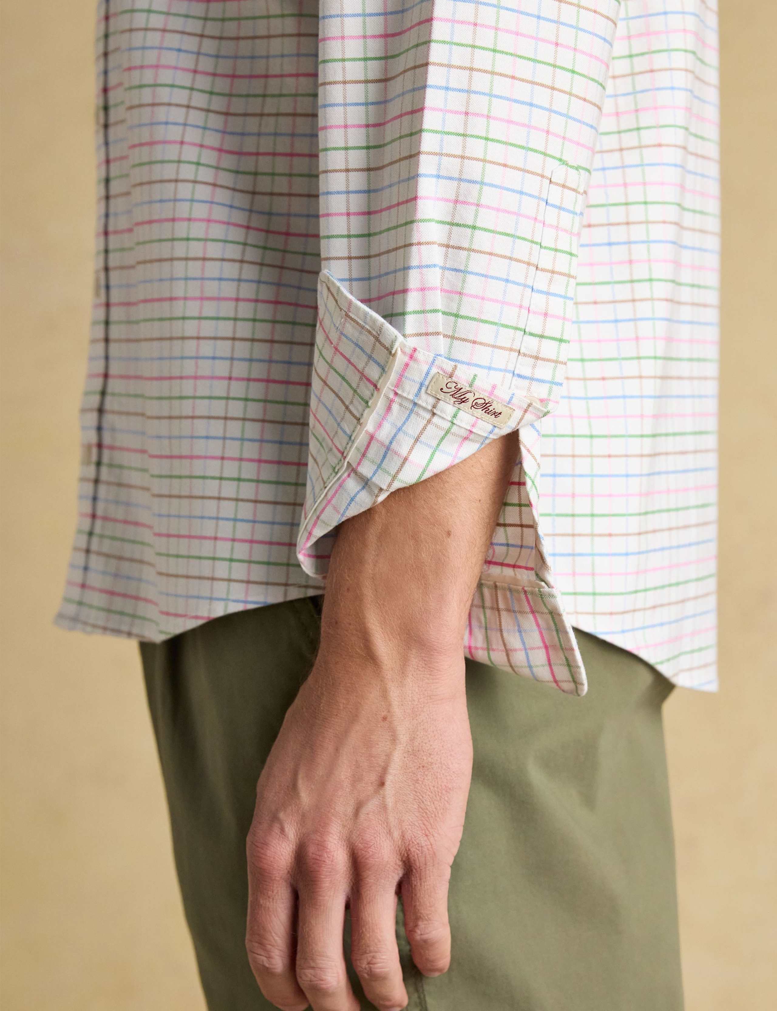 Pure Cotton Checked Oxford Shirt 8 of 11