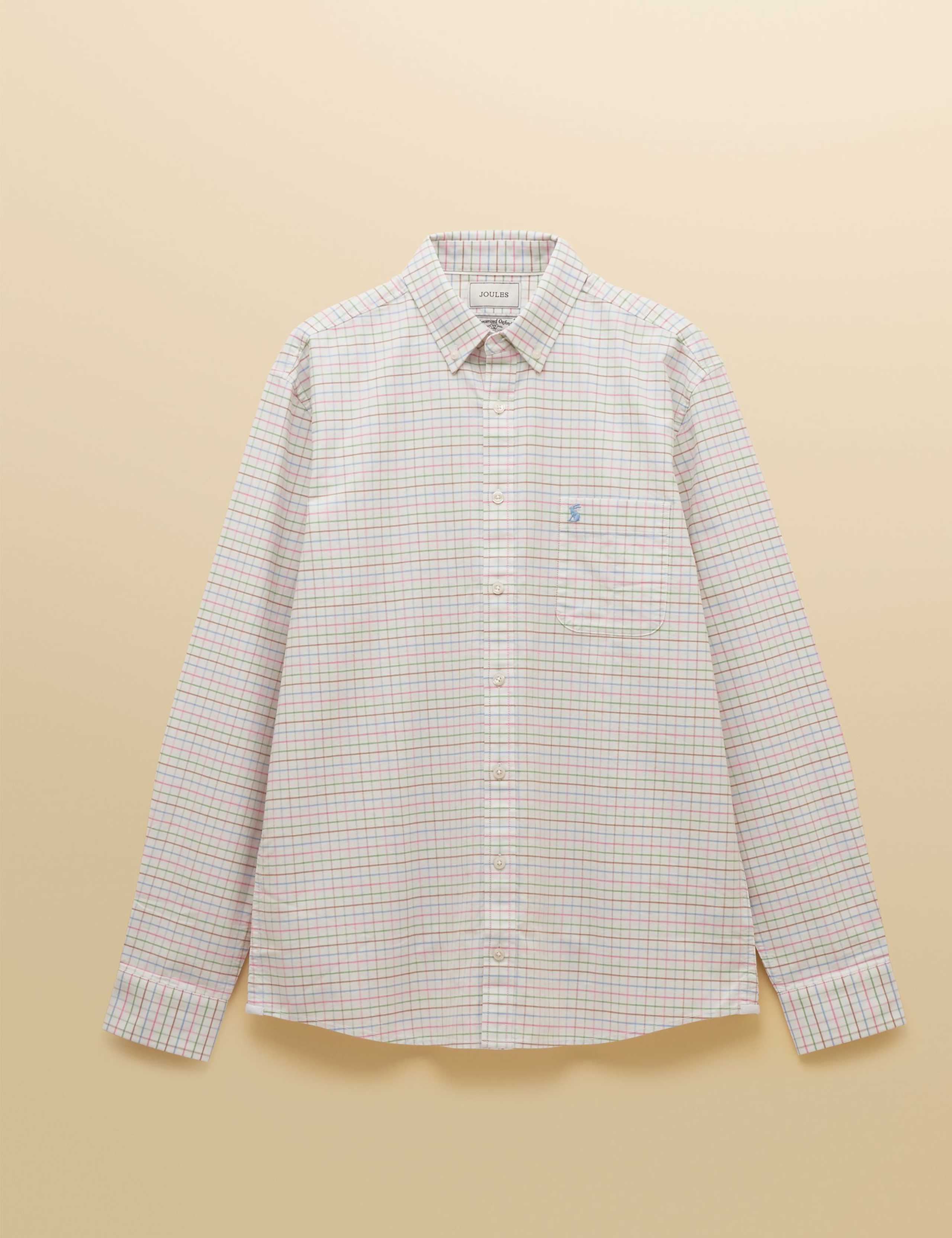Pure Cotton Checked Oxford Shirt 2 of 11