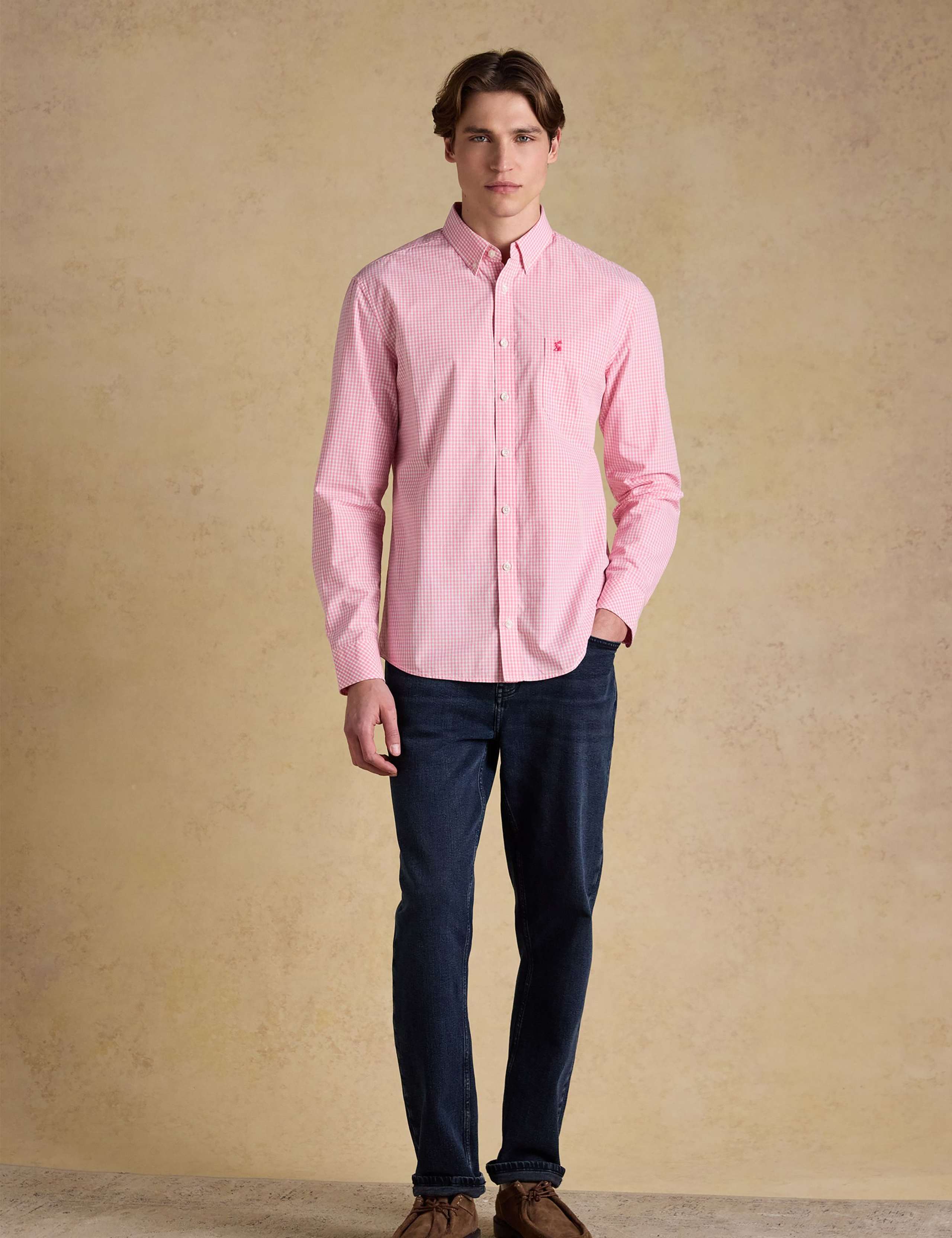 Pure Cotton Poplin Checked Oxford Shirt 2 of 7