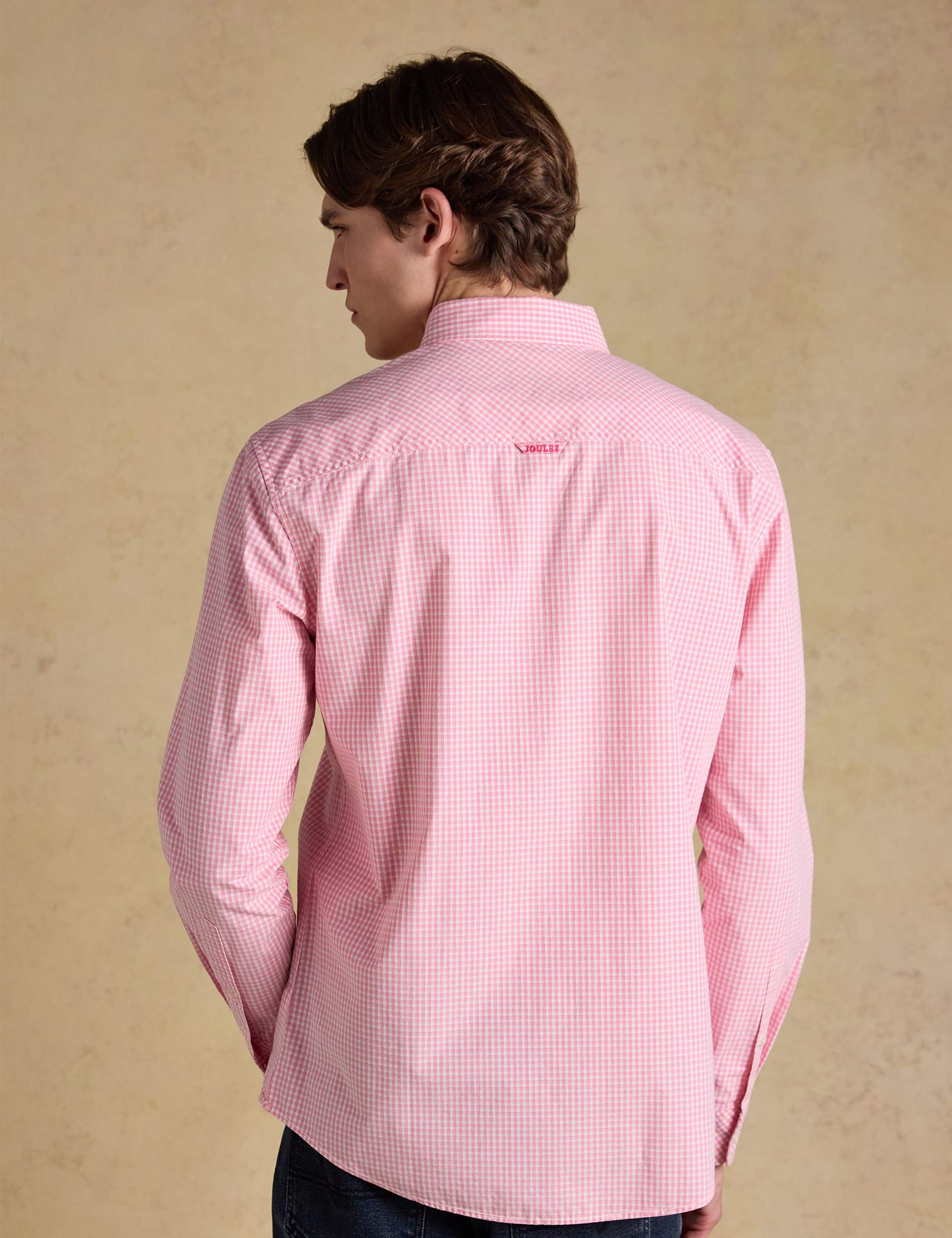 Pure Cotton Poplin Checked Oxford Shirt 3 of 7