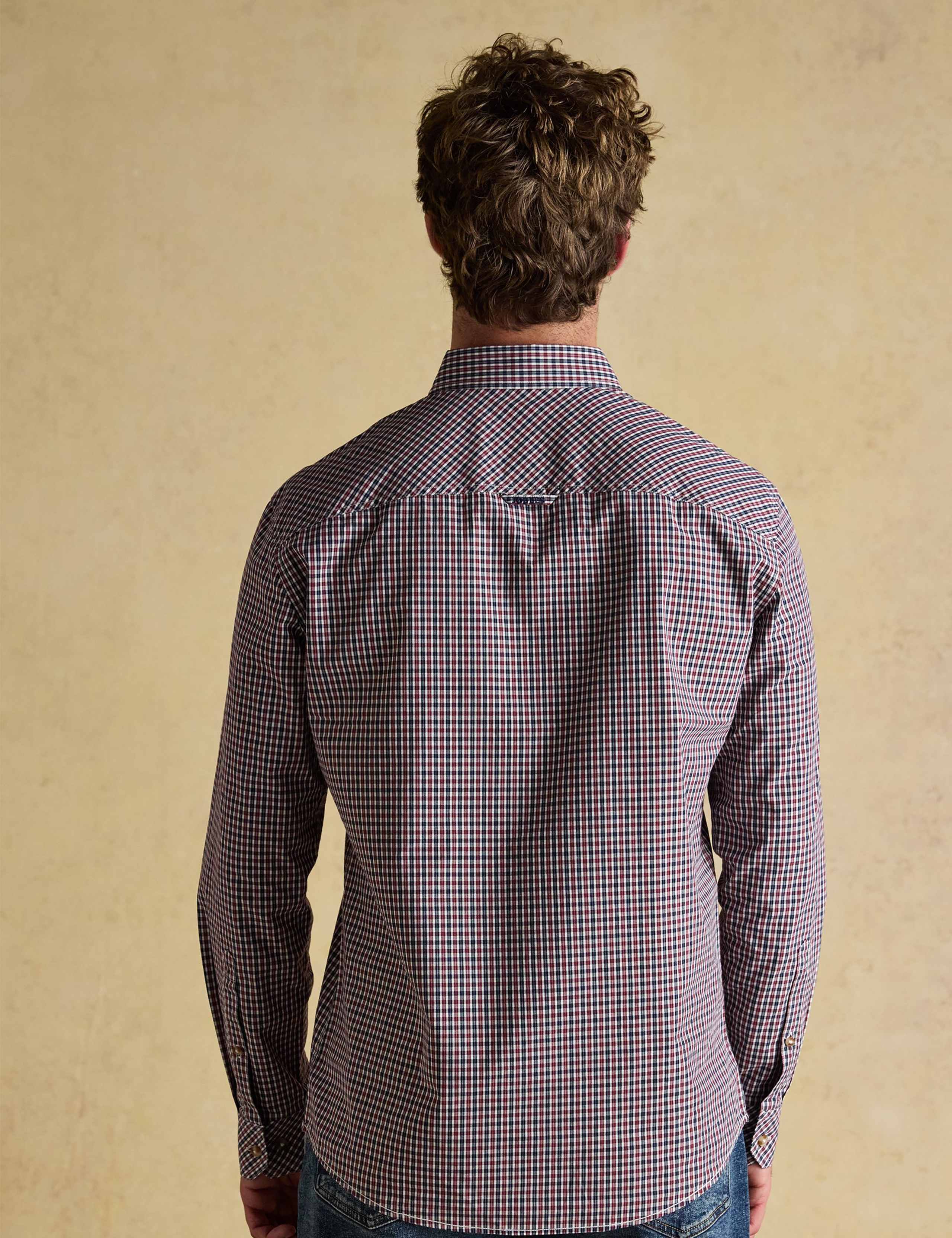 Pure Cotton Poplin Checked Oxford Shirt 2 of 8