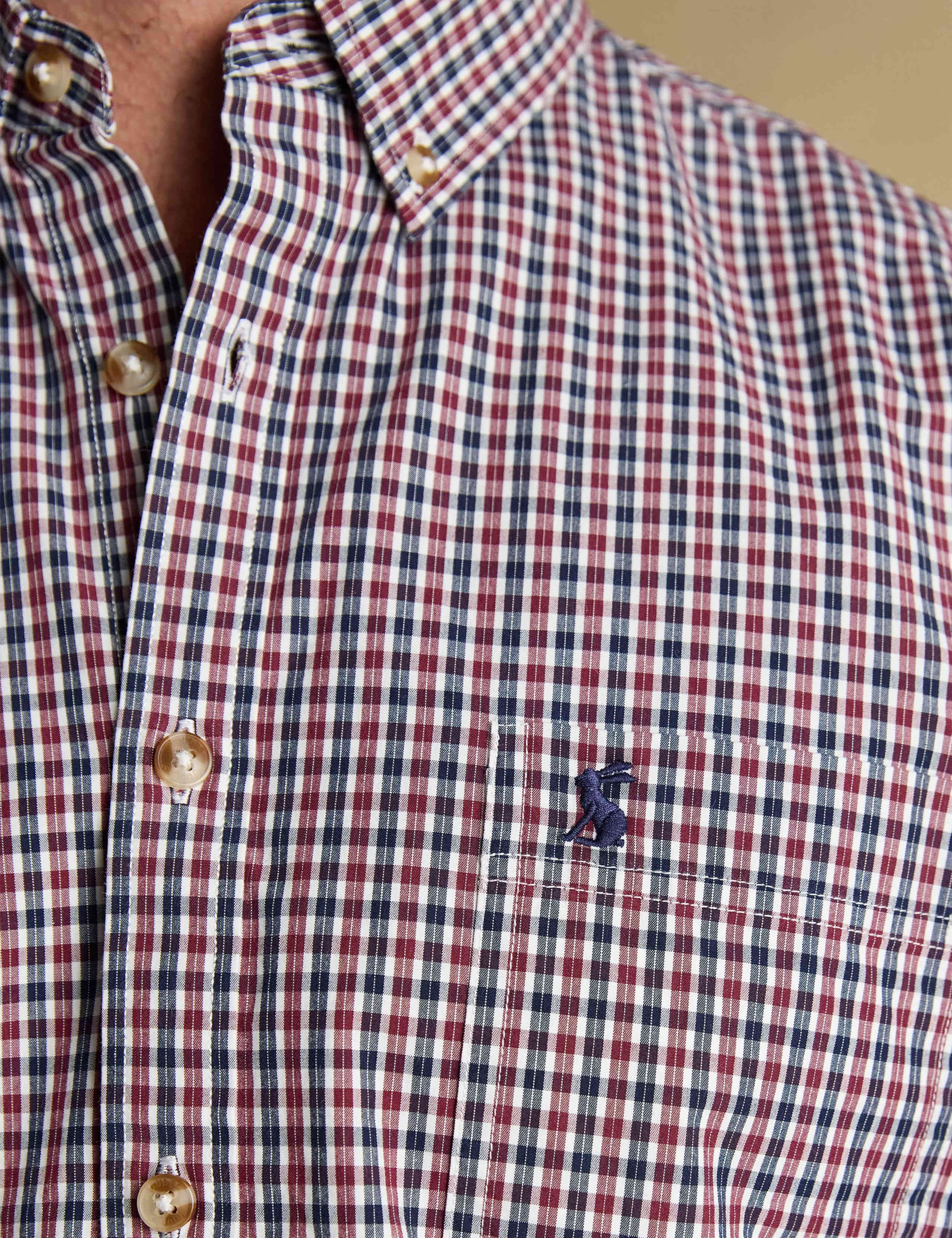 Pure Cotton Poplin Checked Oxford Shirt 3 of 8