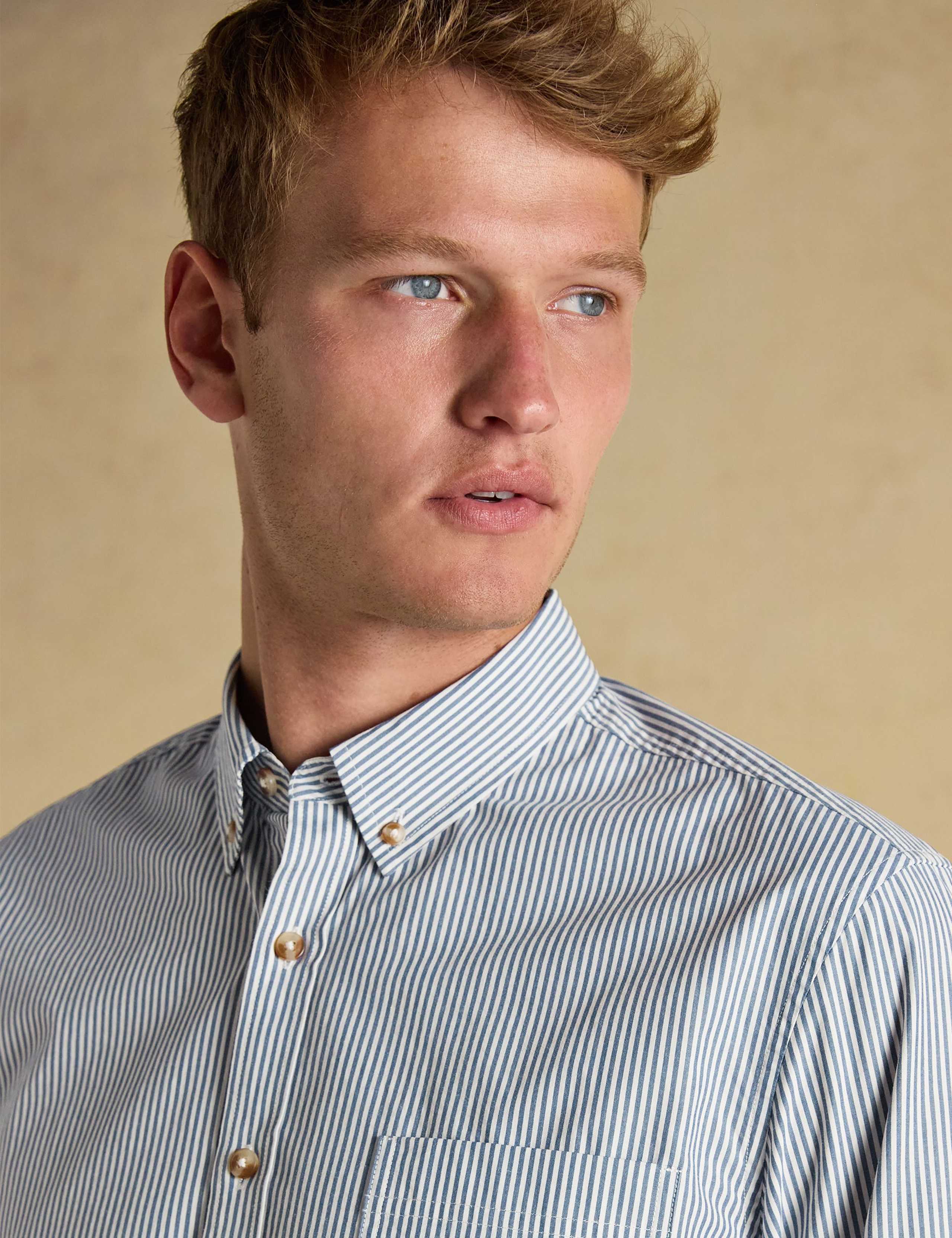 Pure Cotton Striped Oxford Shirt 2 of 5