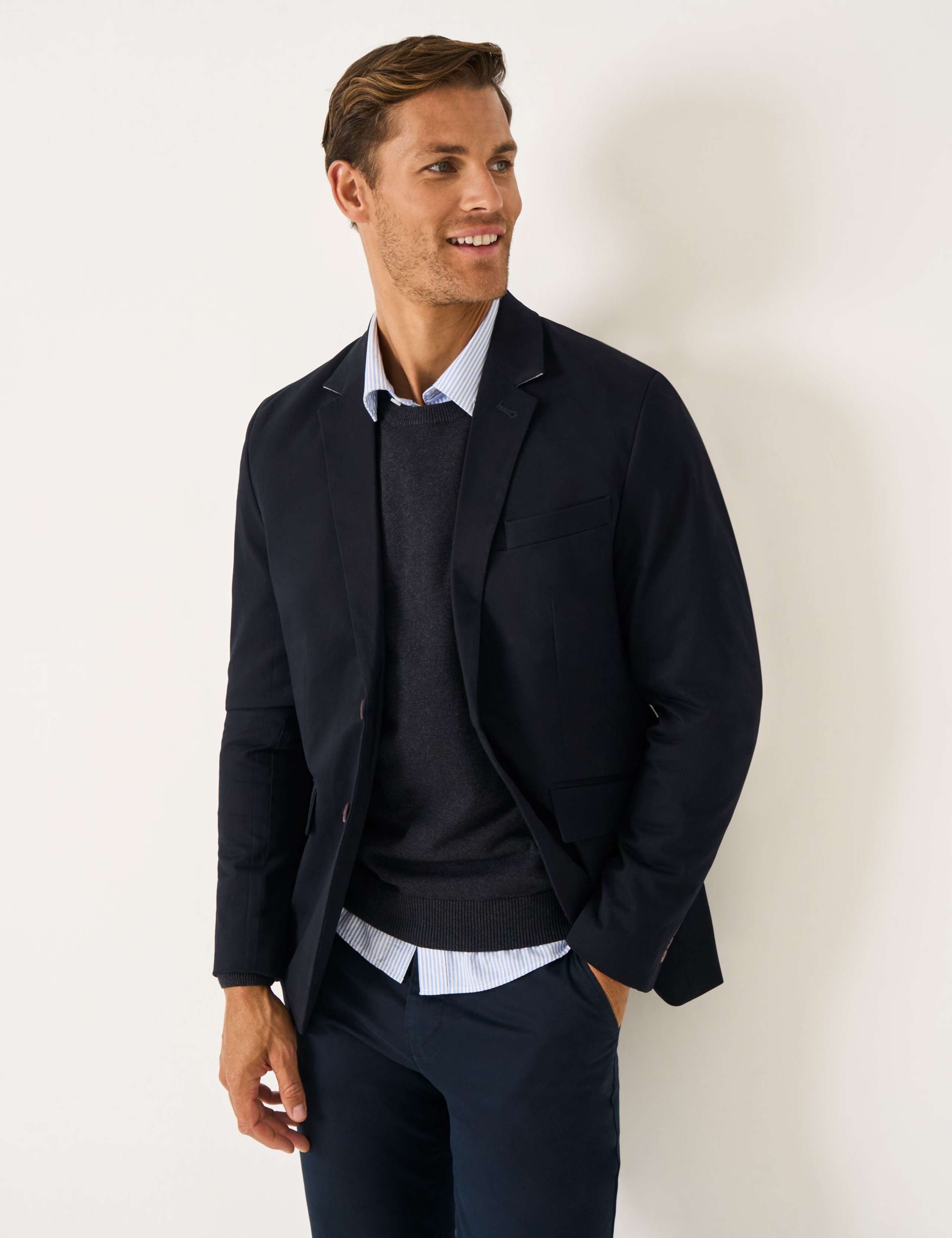 Regular Fit Cotton Rich Blazer 1 of 5