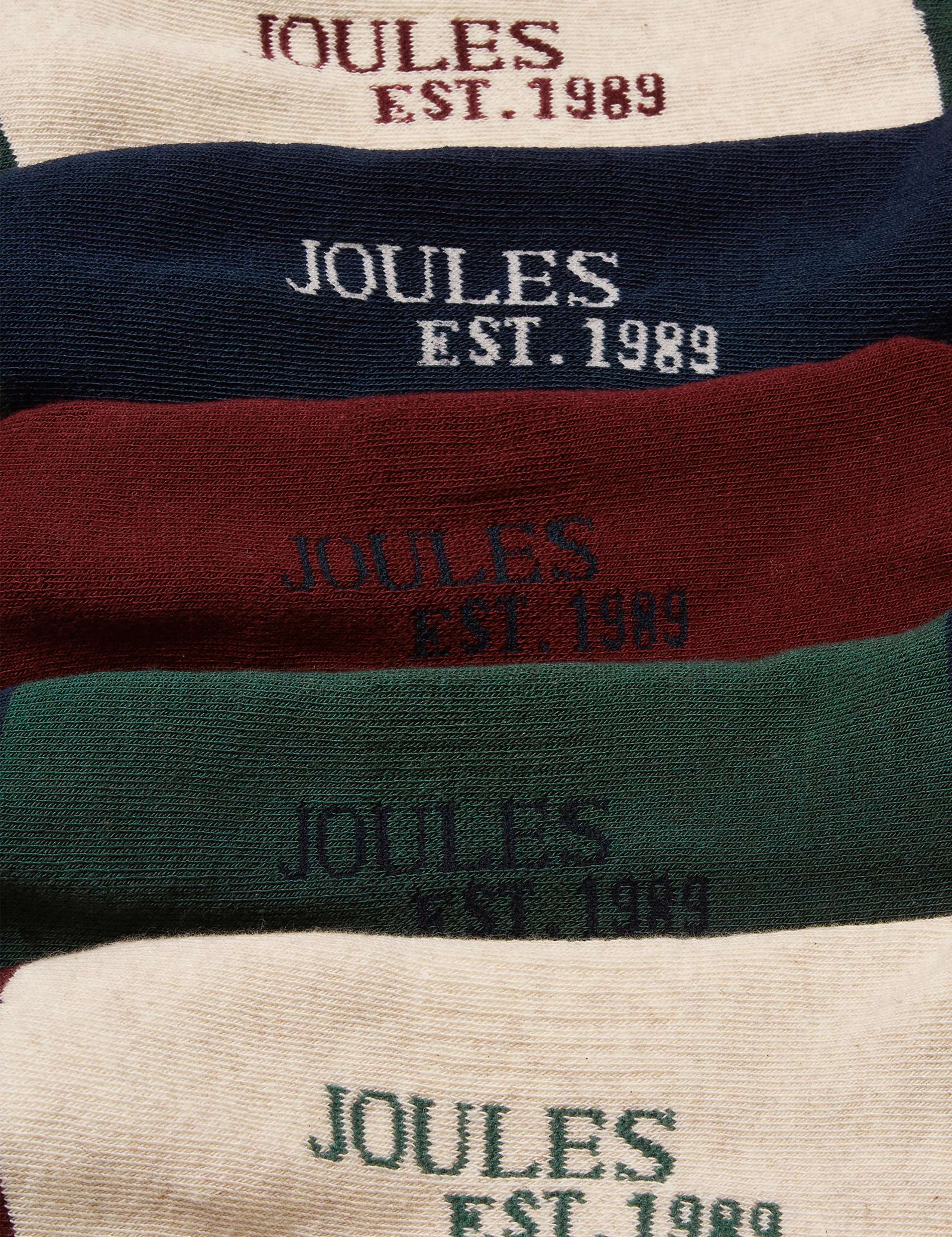 5pk Striped & Car Cotton Rich Socks 3 of 3