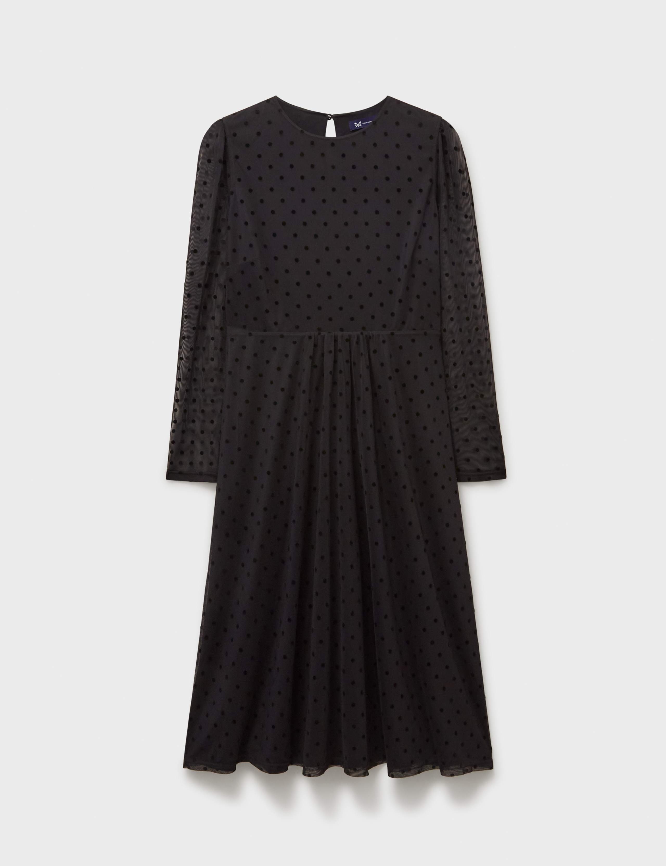 Jersey Tulle Polka Dot Midi Dress 2 of 5