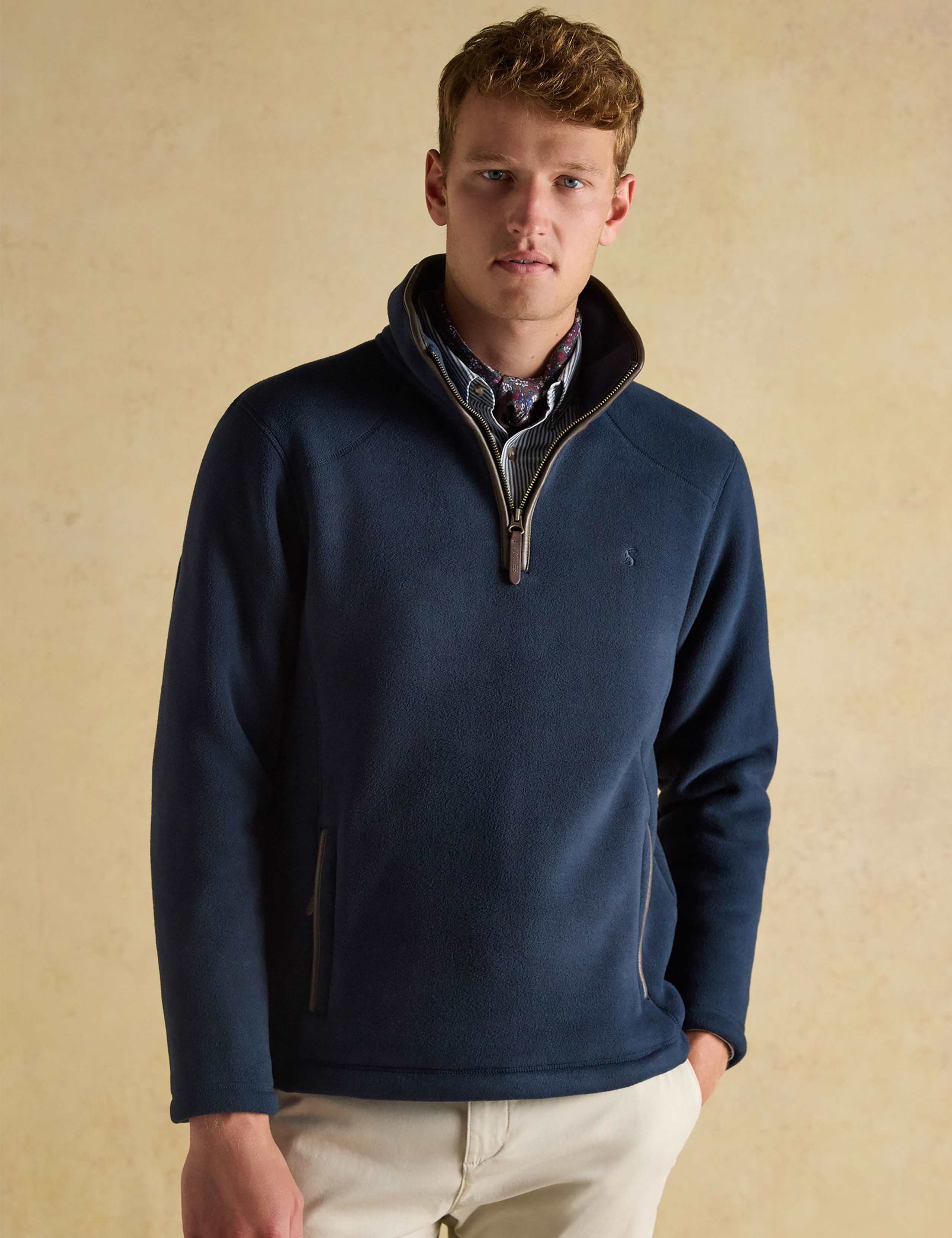 Fleece Funnel Neck Half Zip Sweatshirt 8 of 9