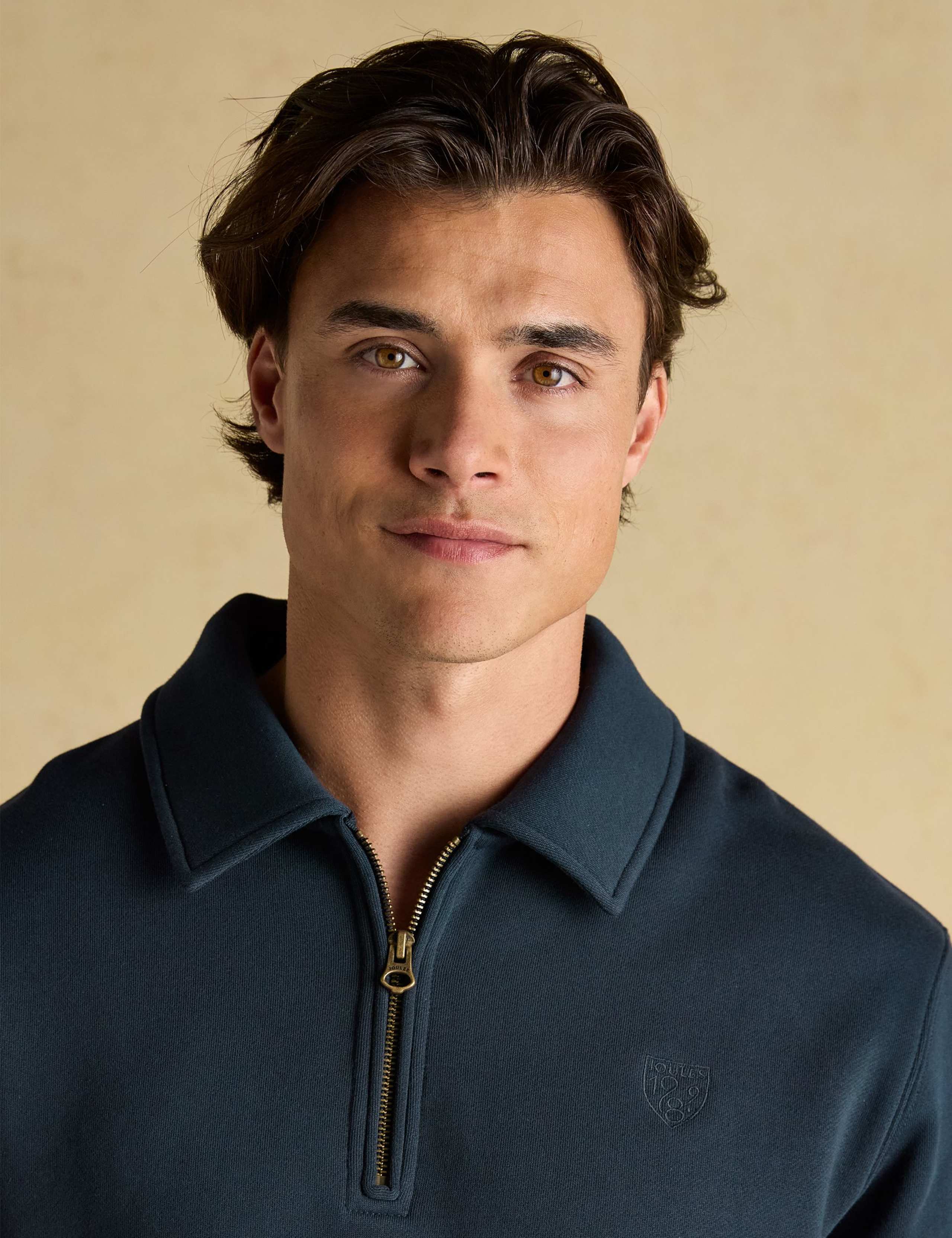 Cotton Rich Half Zip Collared Sweatshirt 5 of 8