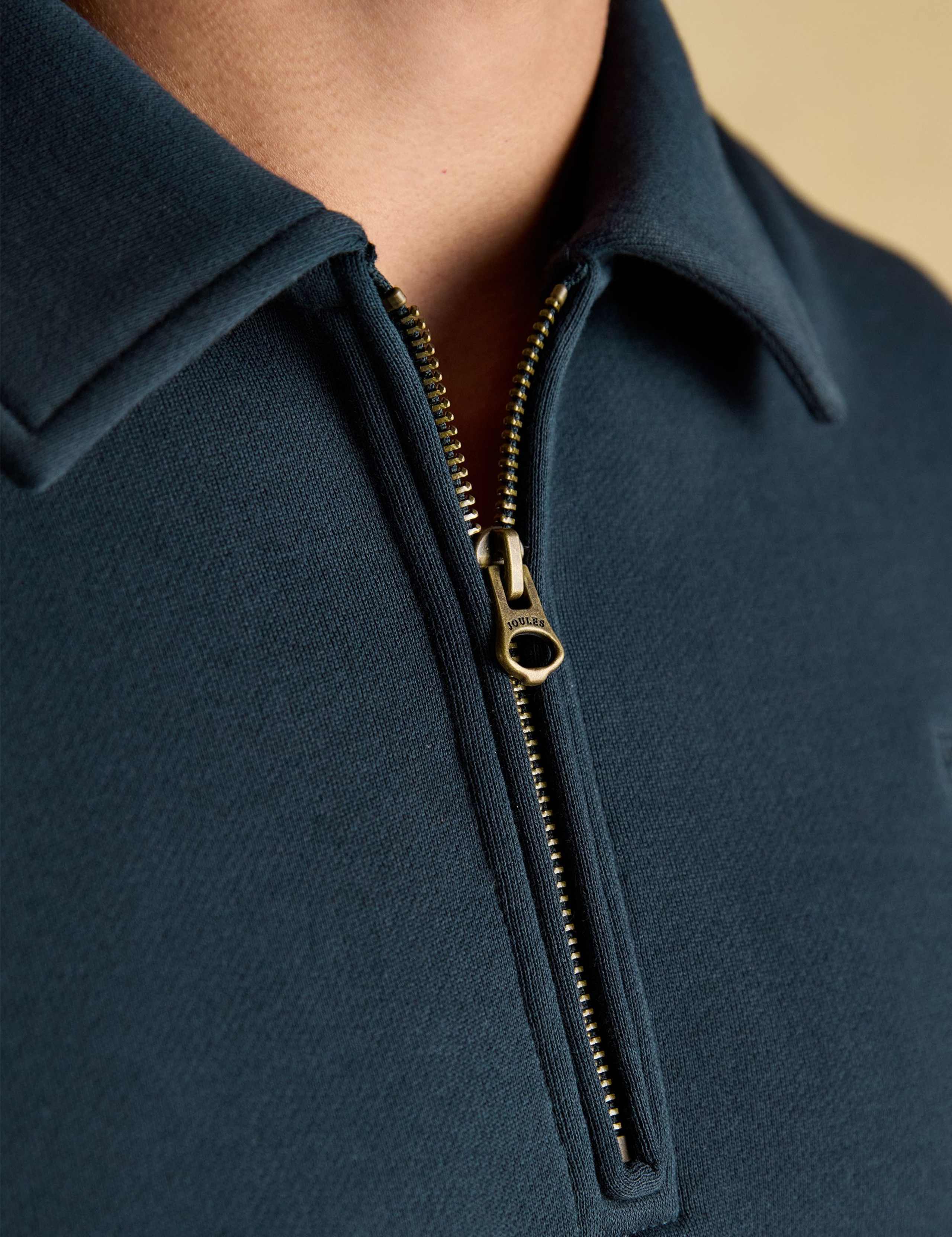 Cotton Rich Half Zip Collared Sweatshirt 8 of 8