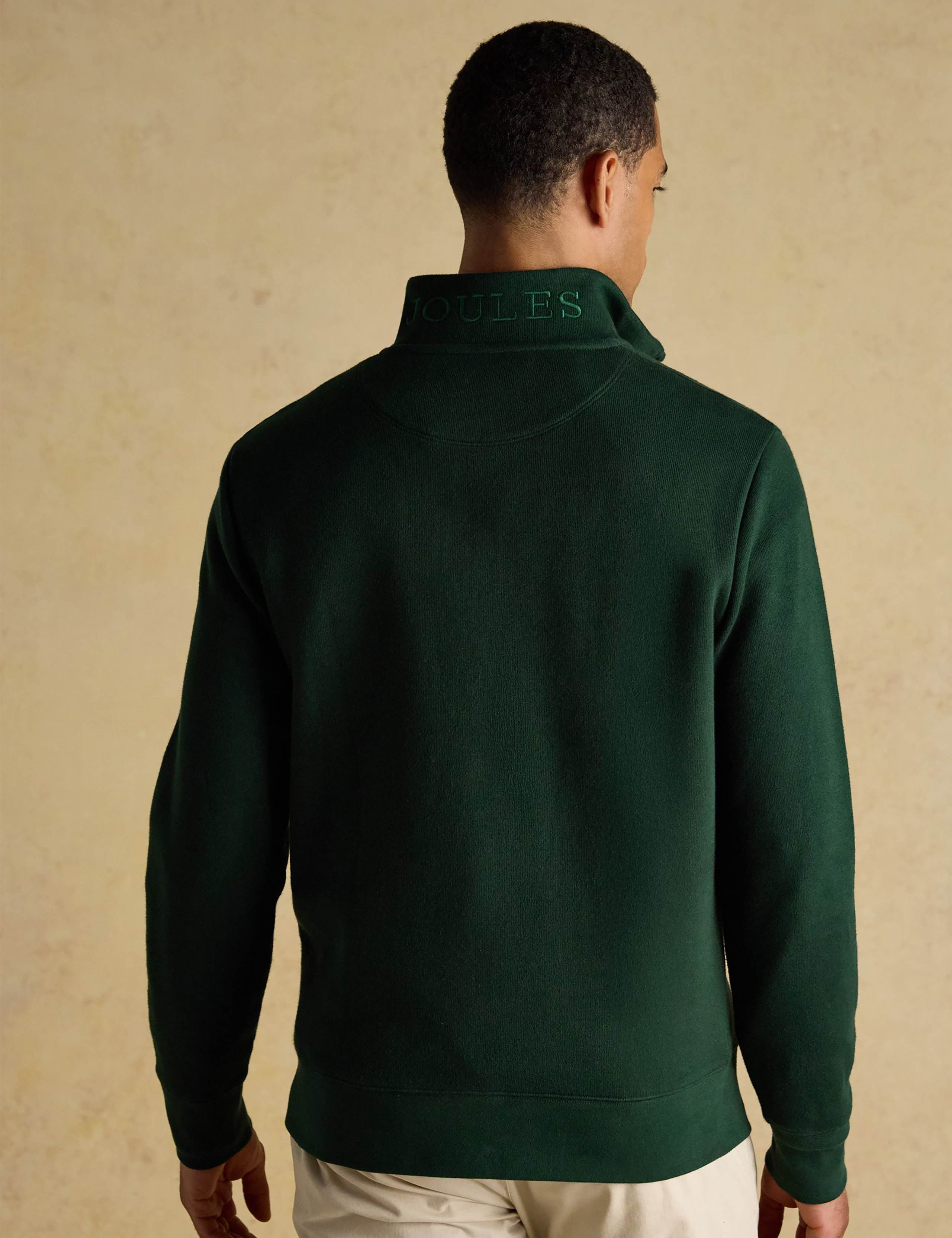 Pure Cotton Textured Half Zip Sweatshirt 3 of 7