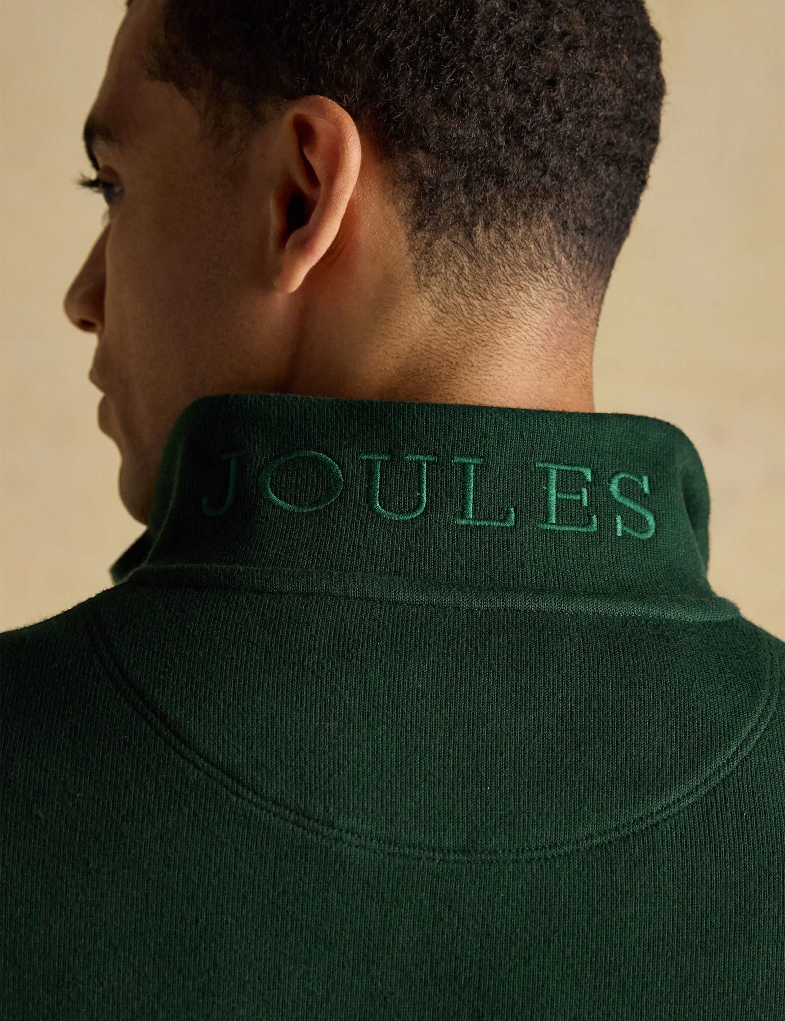 Pure Cotton Textured Half Zip Sweatshirt 6 of 7