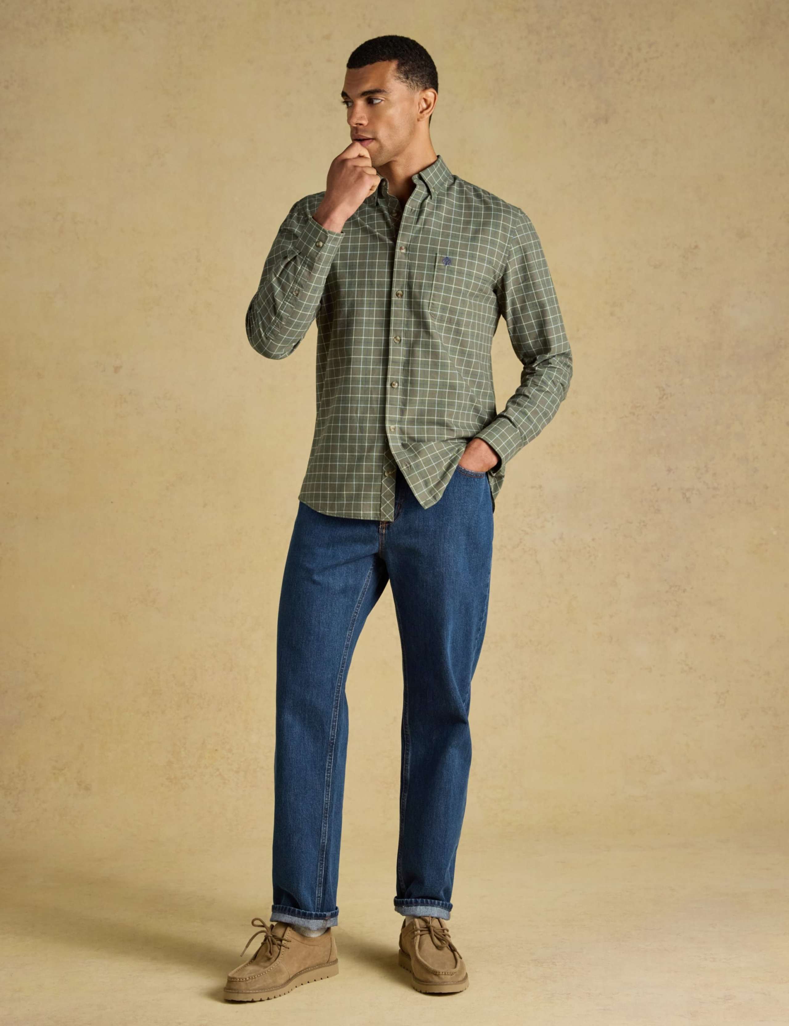 Regular Fit Pure Cotton Checked Oxford Shirt 2 of 11