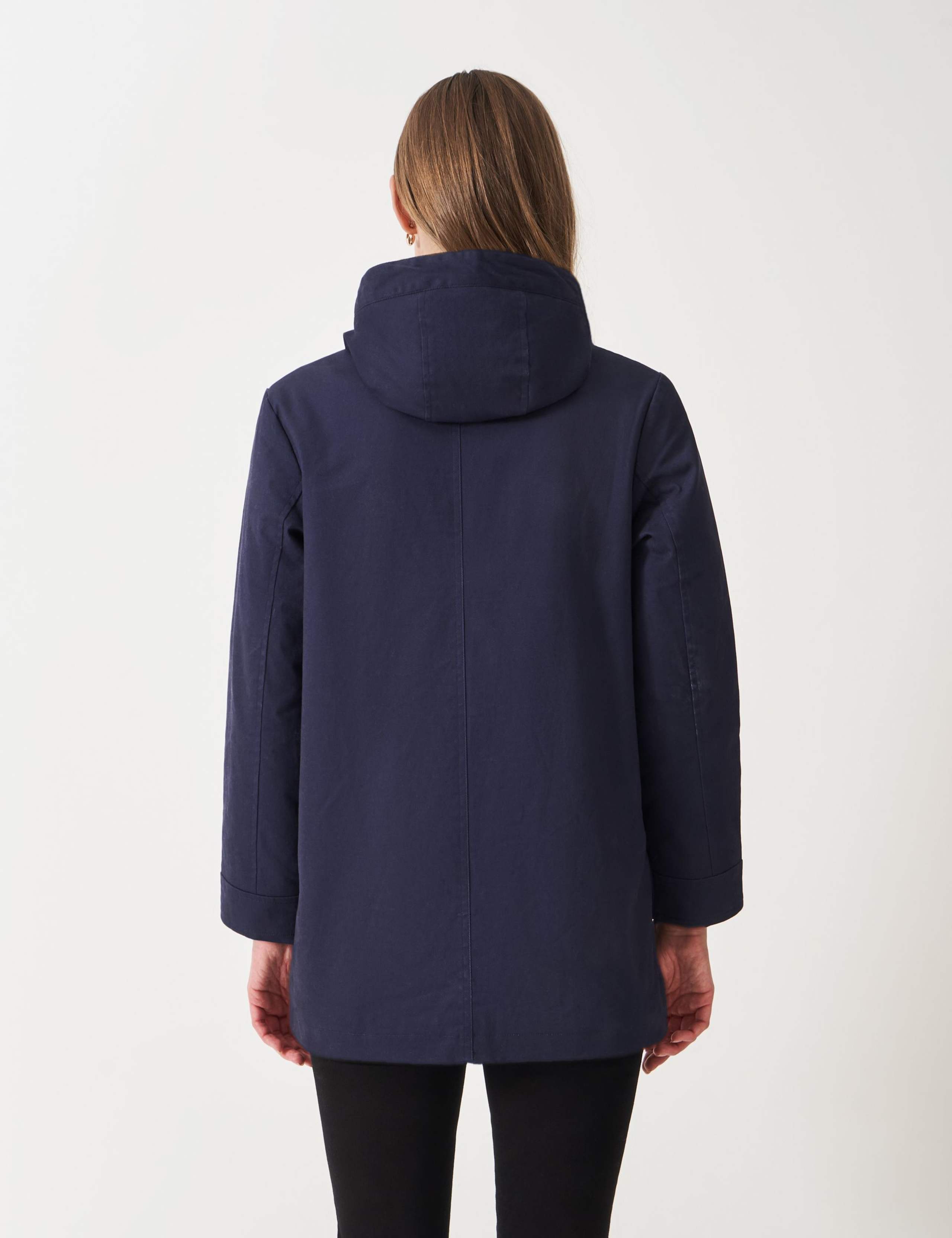 Cotton Rich Showerproof Hooded Raincoat 4 of 5