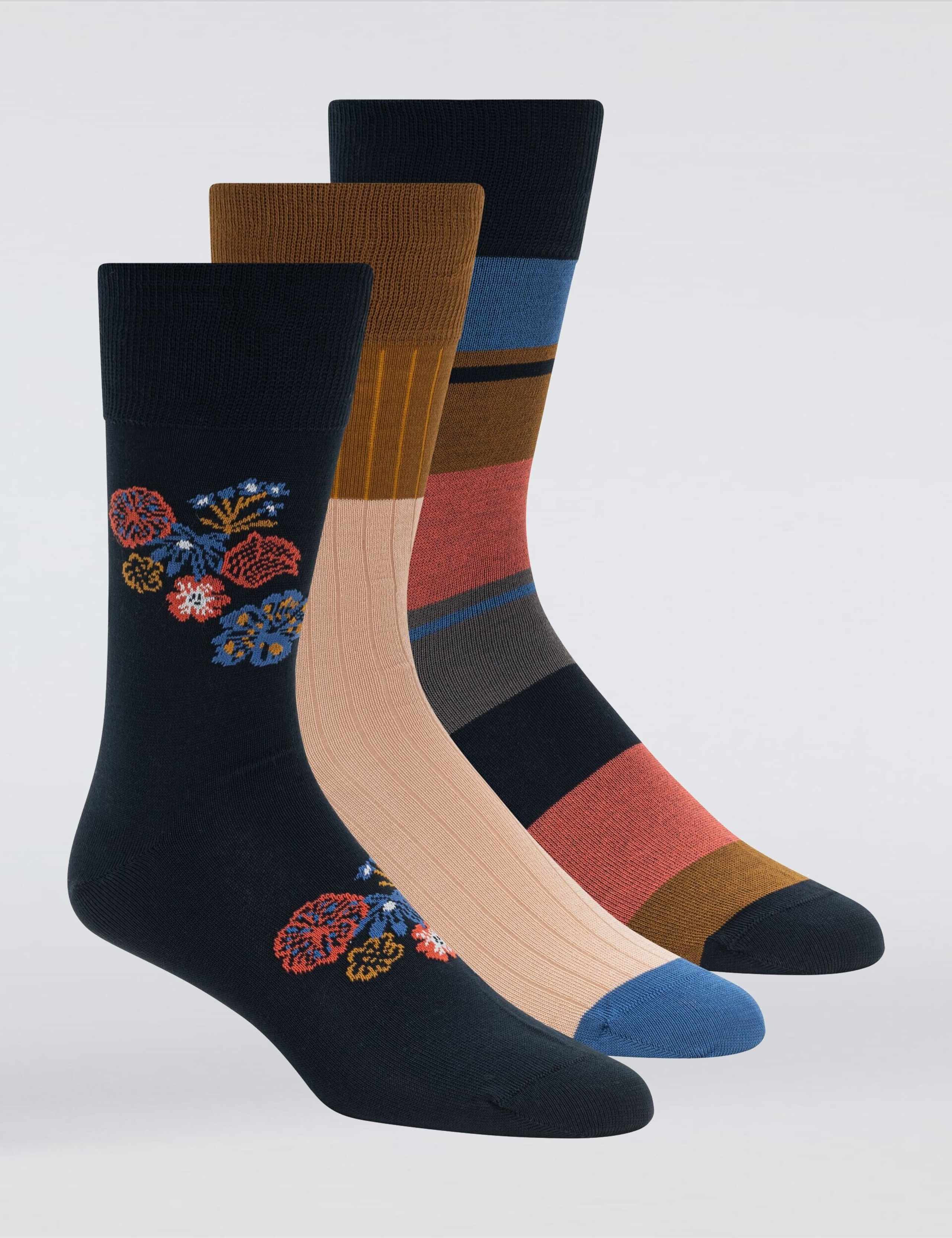 3 Pack Novelty Cotton Rich Socks 1 of 2