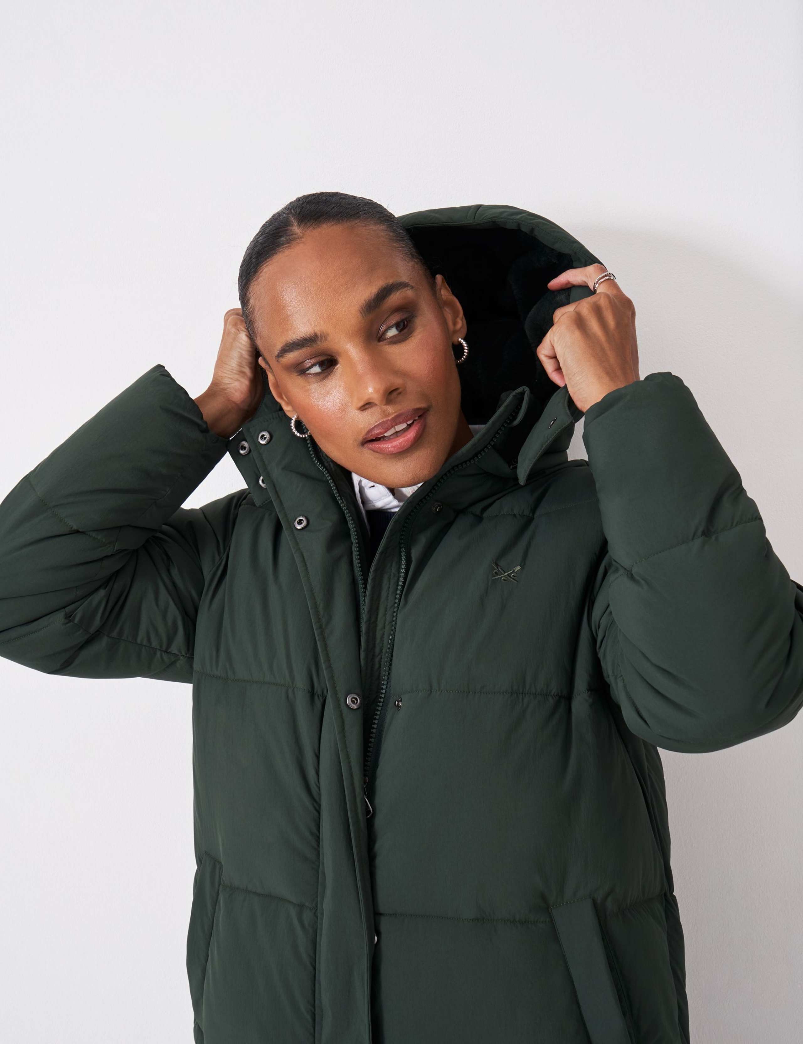 Padded Hooded Longline Puffer Coat 6 of 6