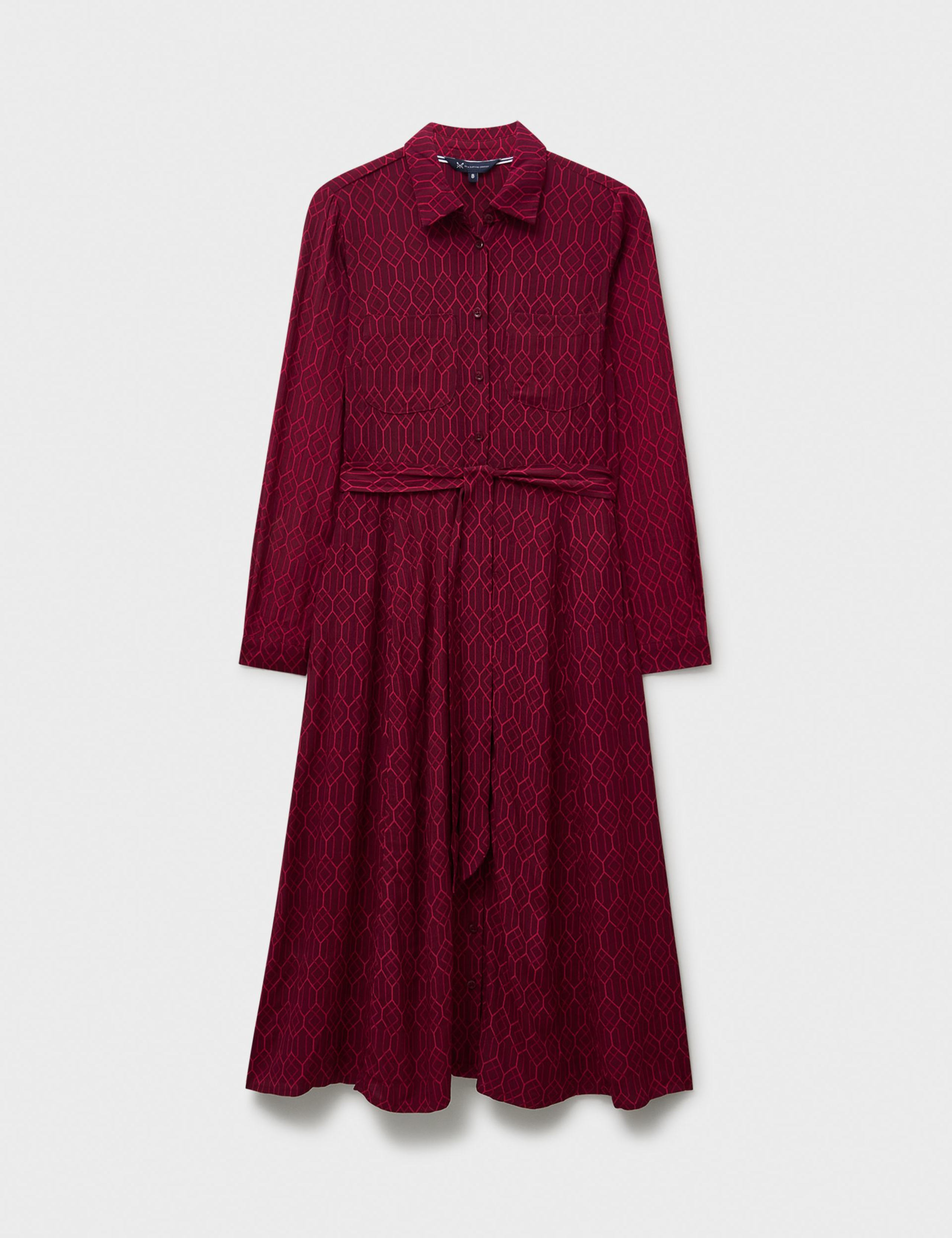 Floral Belted Midi Shirt Dress 2 of 5