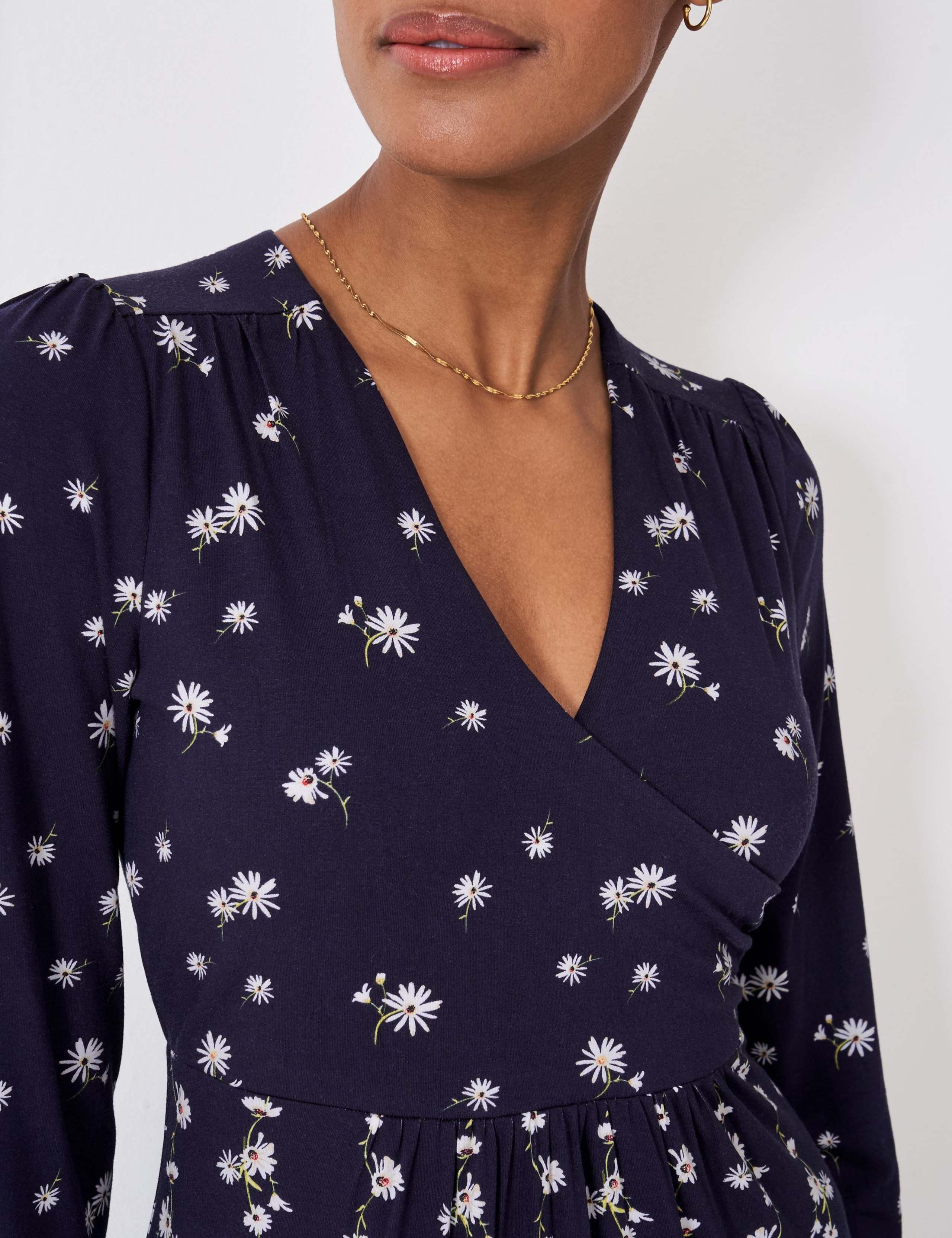 Jersey Floral Midi Wrap Dress 5 of 5