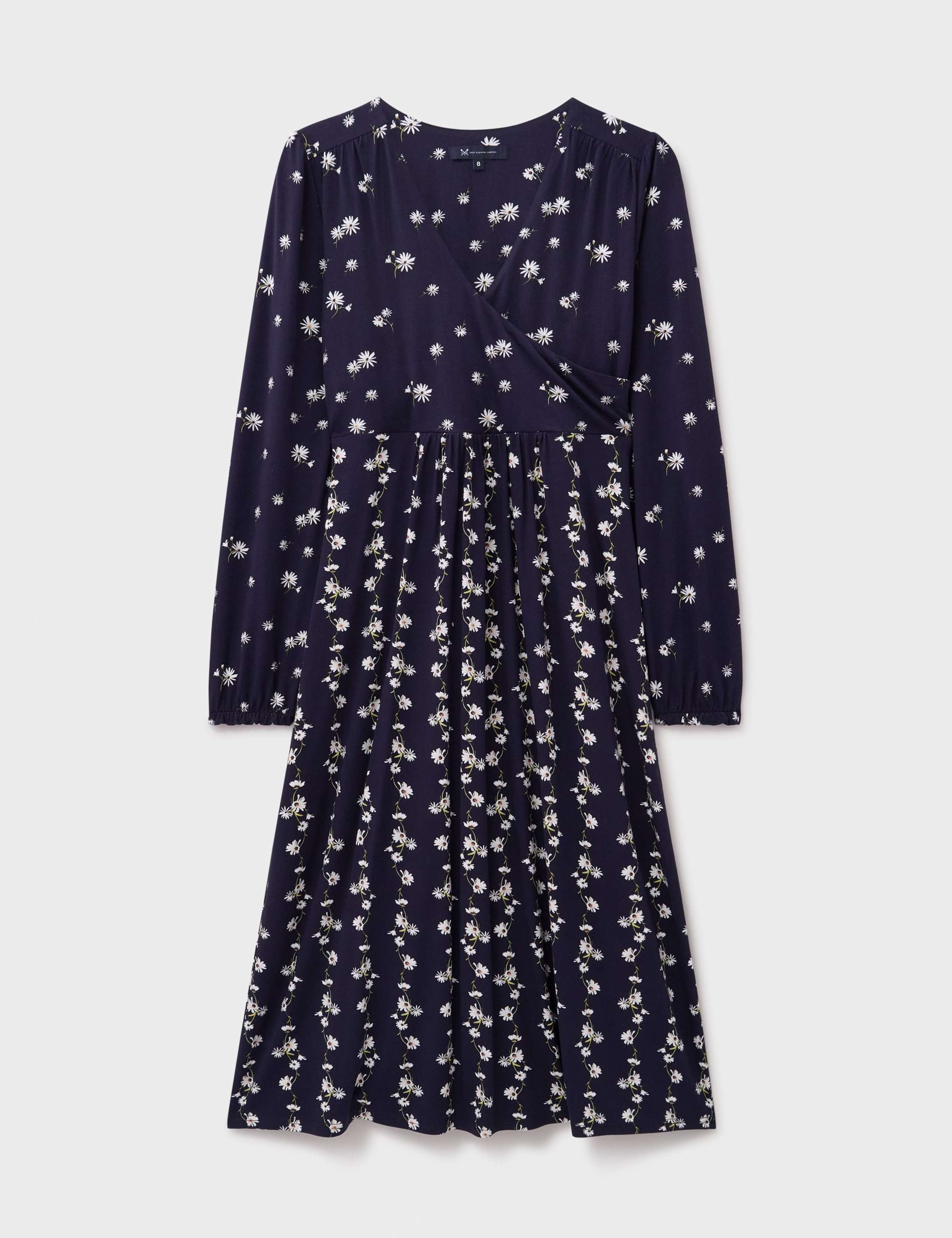 Jersey Floral Midi Wrap Dress 2 of 5