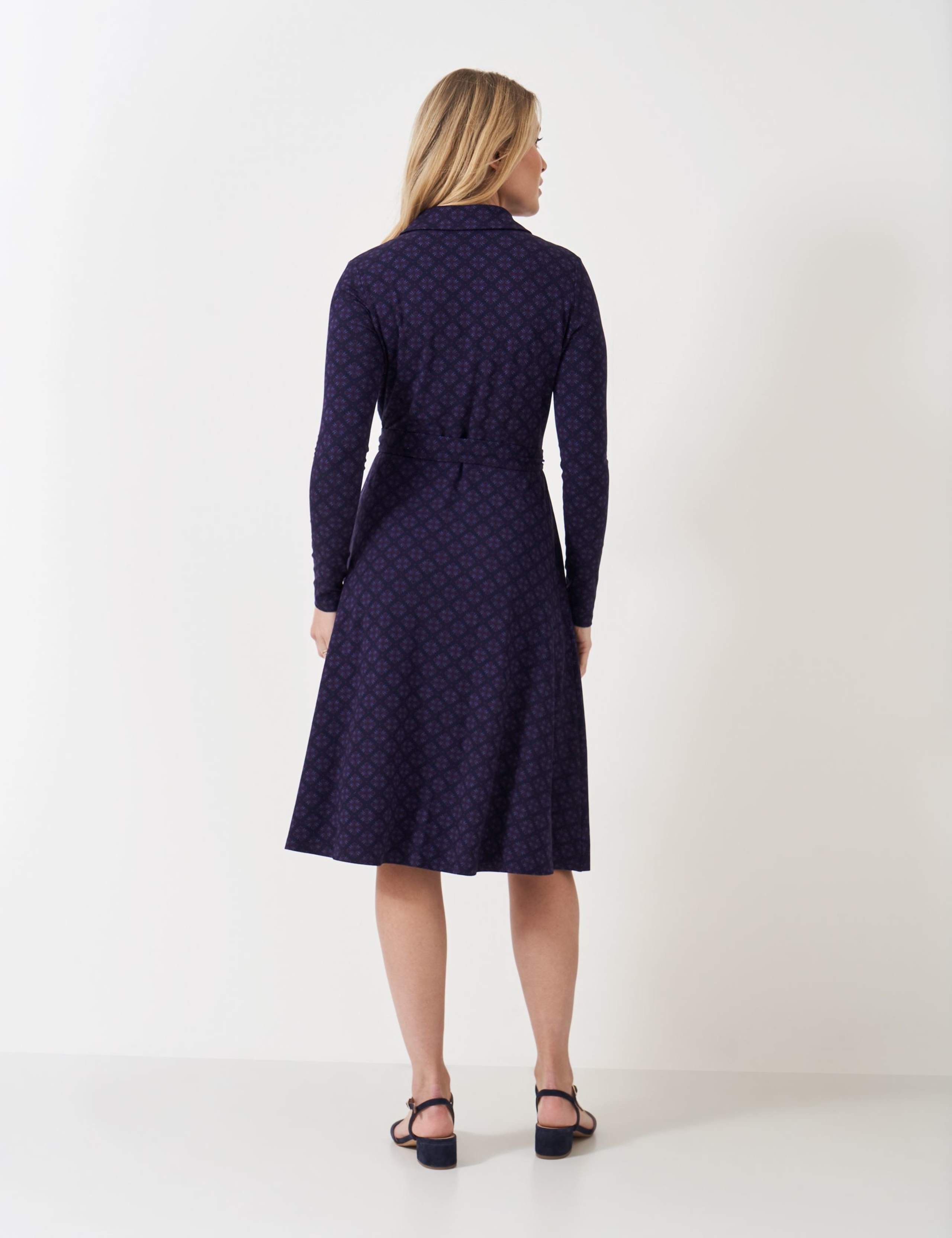 Jersey Geometric Midi Shirt Dress 5 of 5