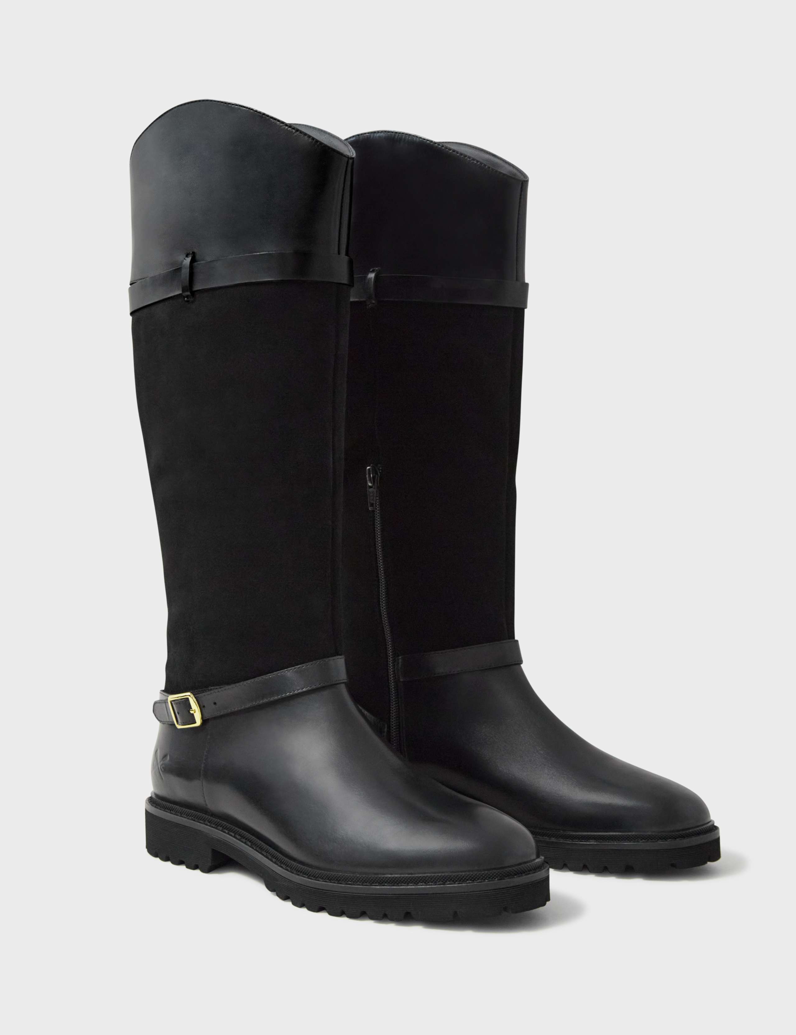Leather Platform Knee High Boots 2 of 4