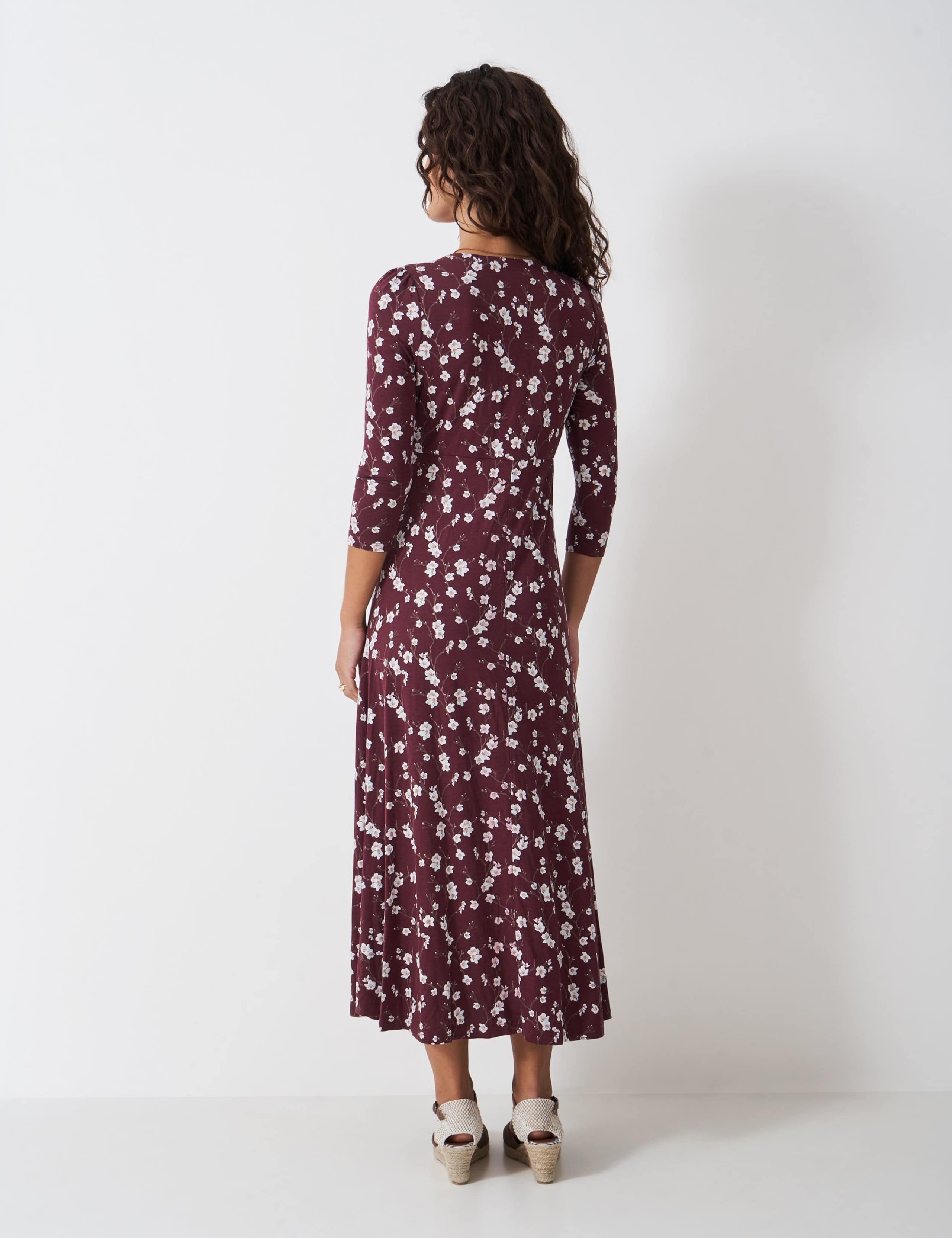 Jersey Floral Twist Front Midaxi Dress 3 of 5