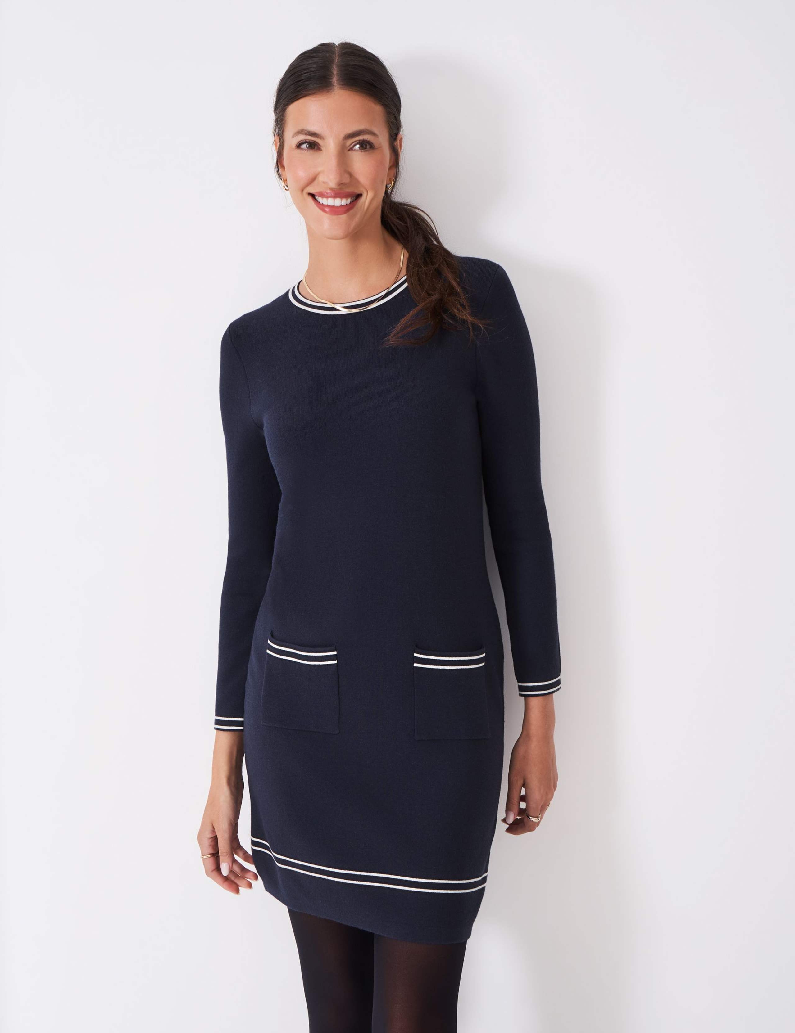 Cotton Blend Knitted Shift Dress 5 of 5