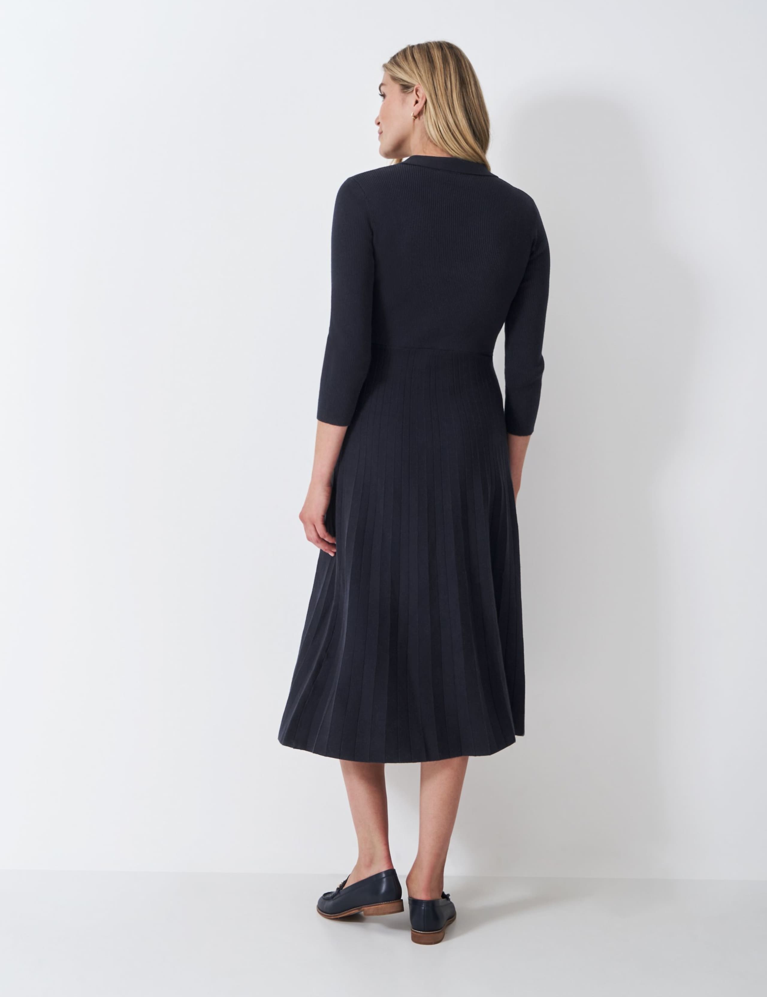 Cotton Rich Ribbed Midi Jumper Dress 5 of 5