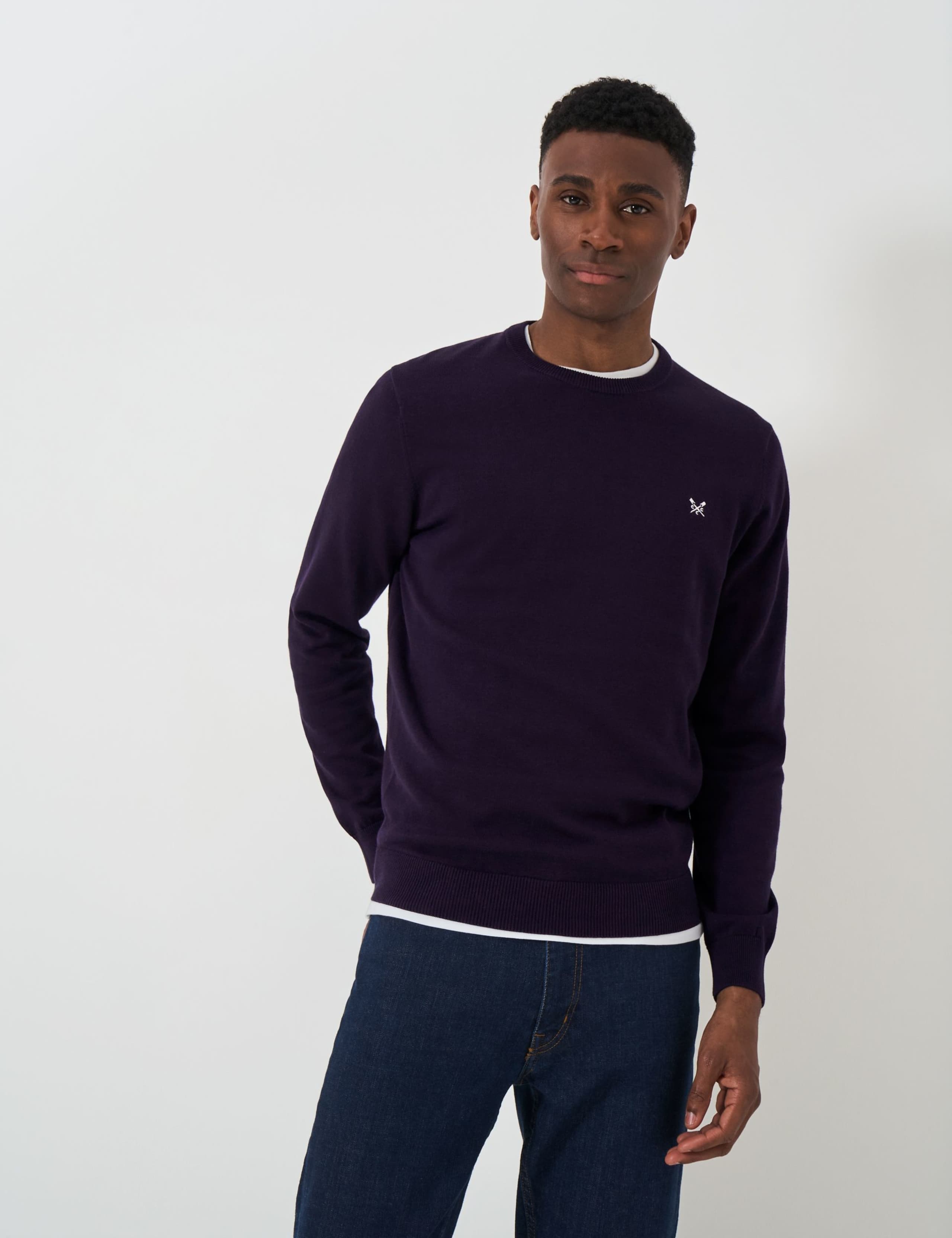 Pure Cotton Crew Neck Jumper 3 of 5