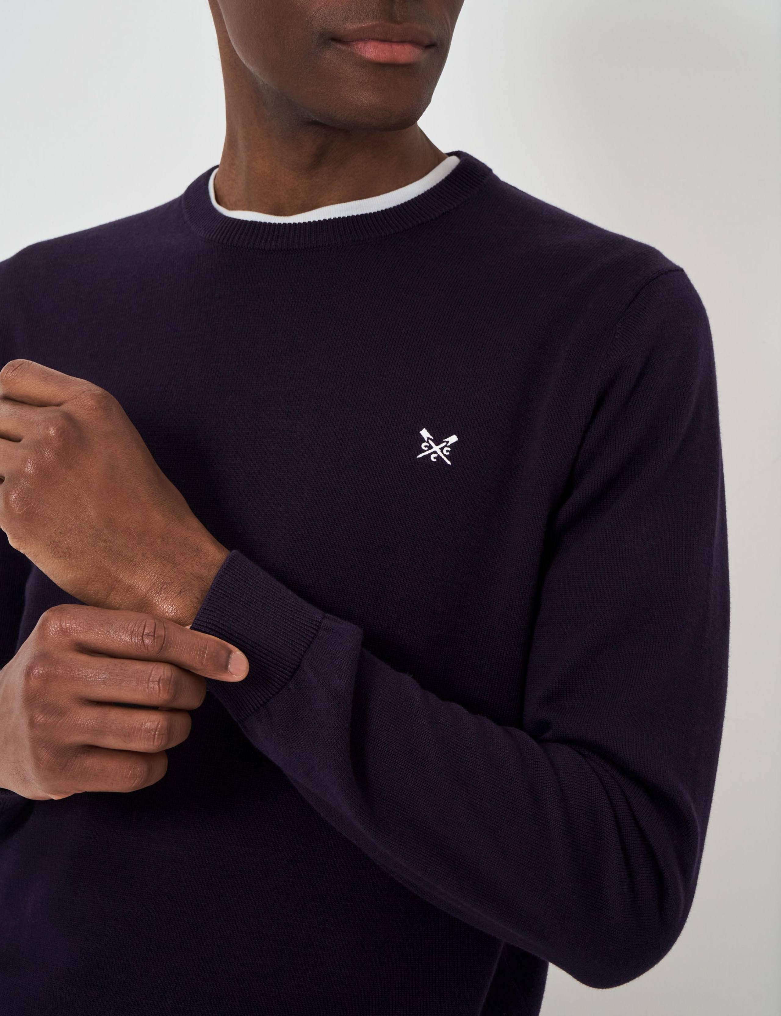 Pure Cotton Crew Neck Jumper 4 of 5