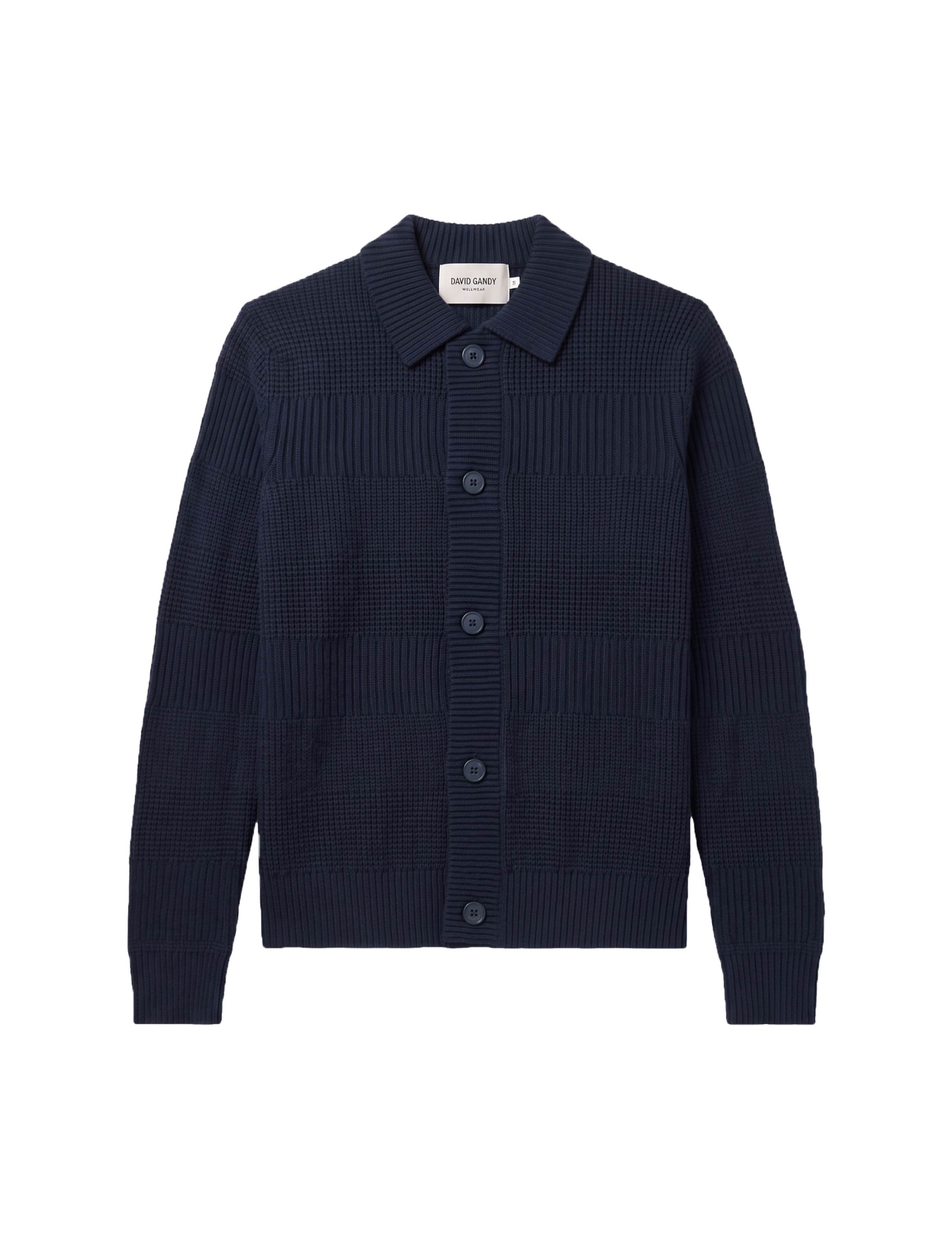 Pure Lambswool Textured Striped Cardigan 2 of 5