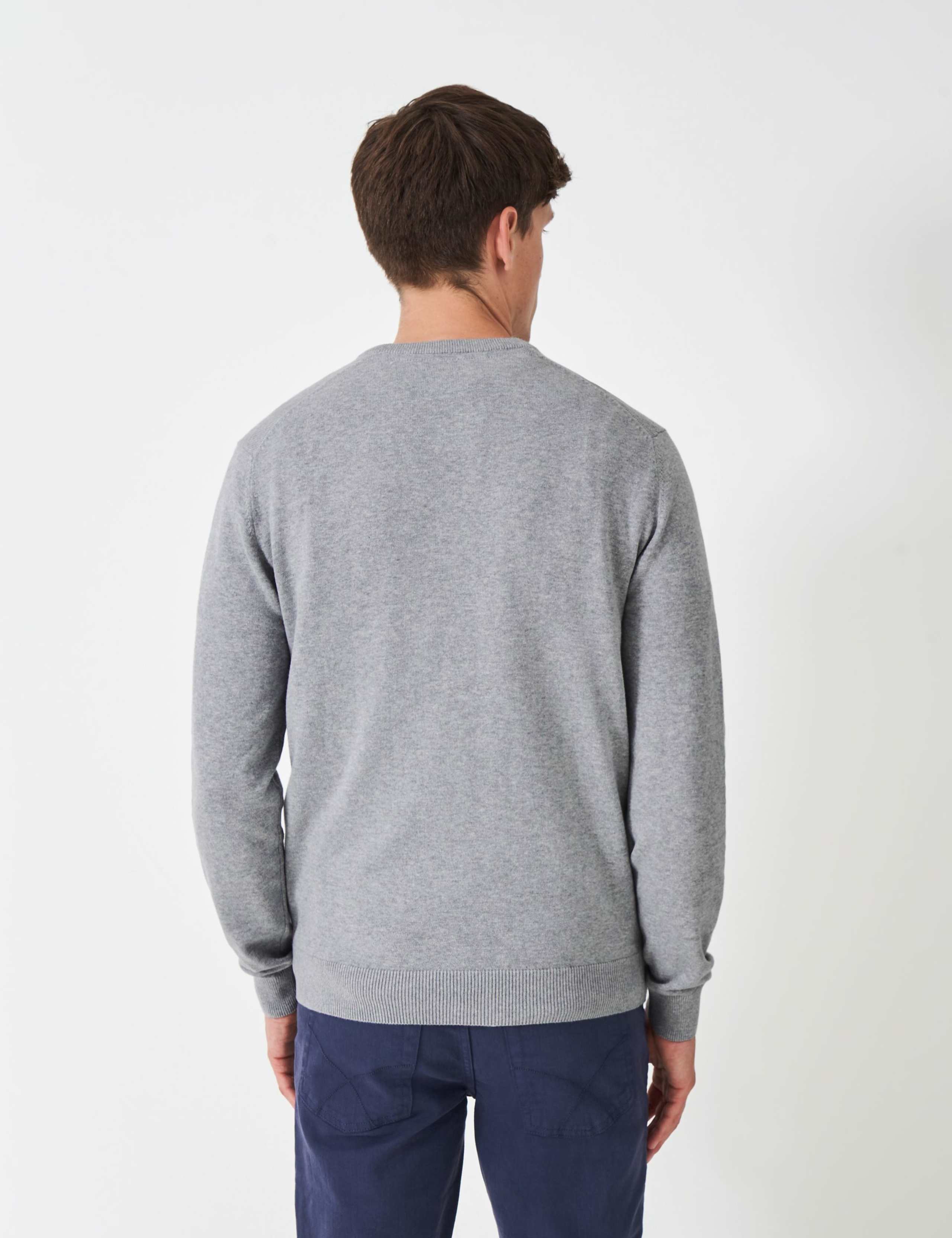 Pure Cotton V-Neck Jumper 3 of 5