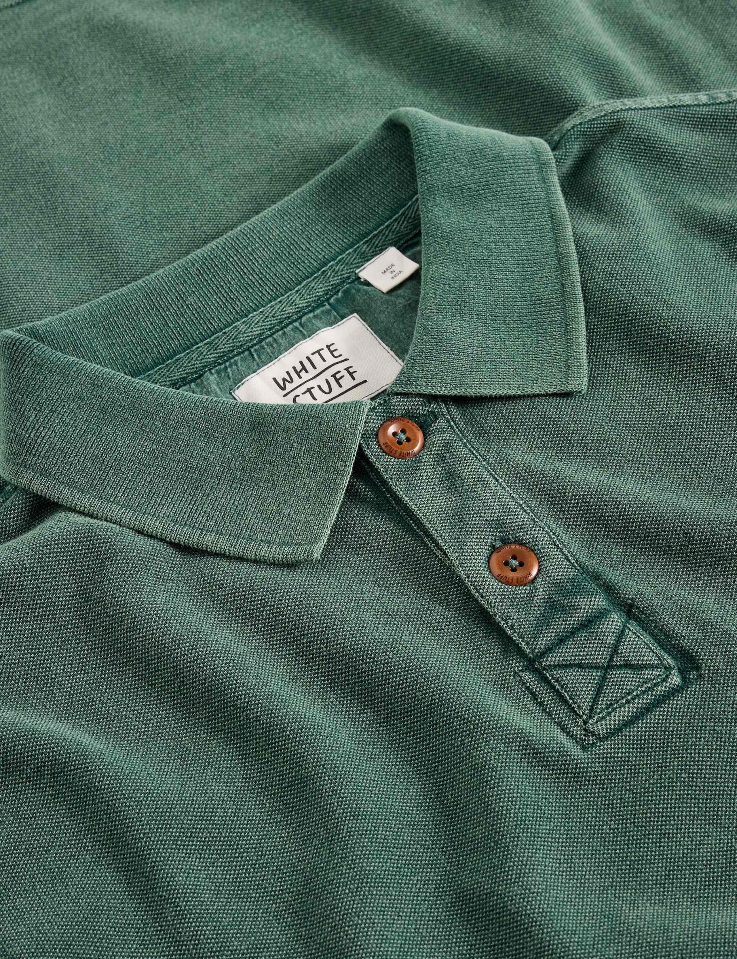 Pure Cotton Long Sleeve Polo Shirt 6 of 6