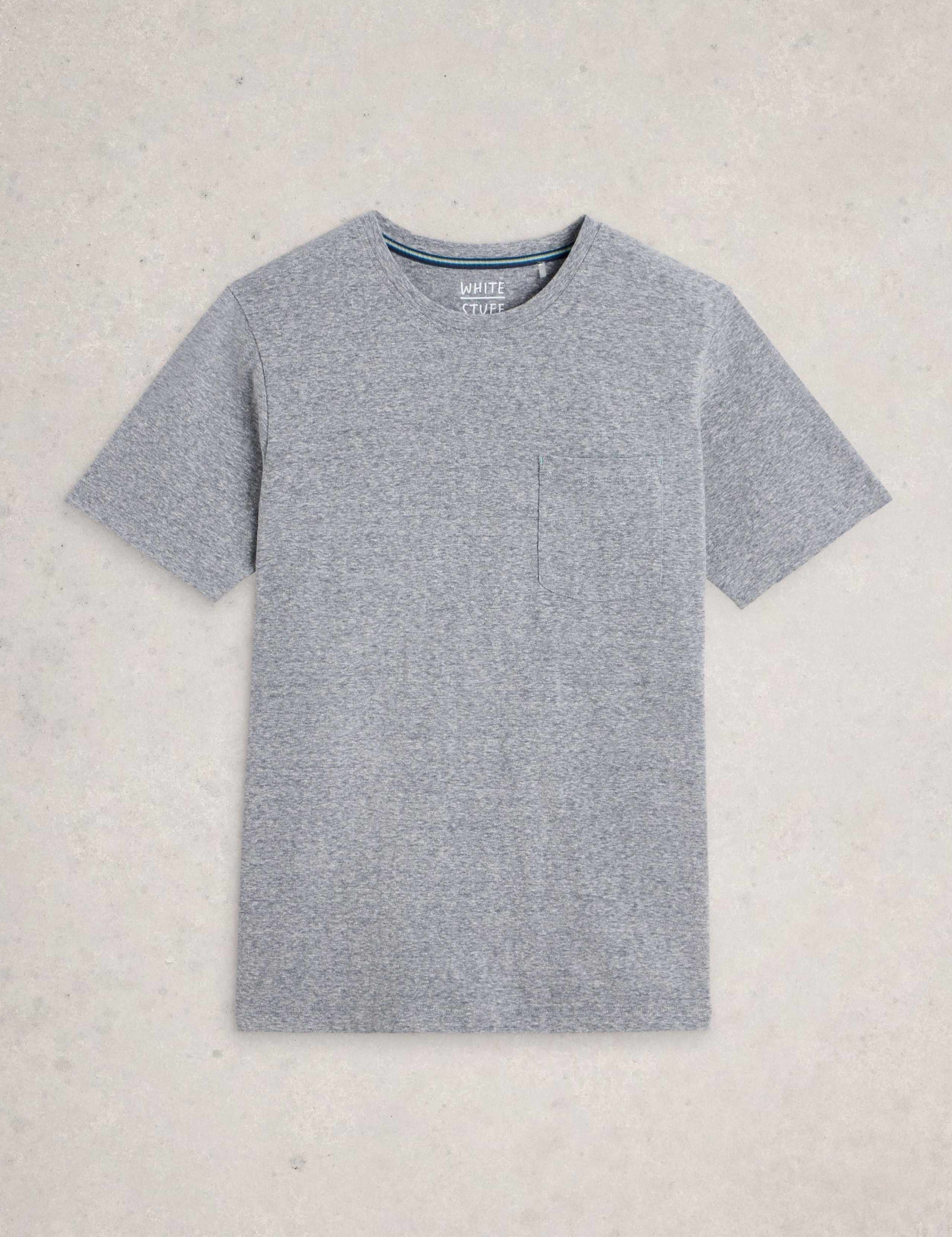 Pure Cotton Patch Pocket Crew Neck T-Shirt 2 of 6