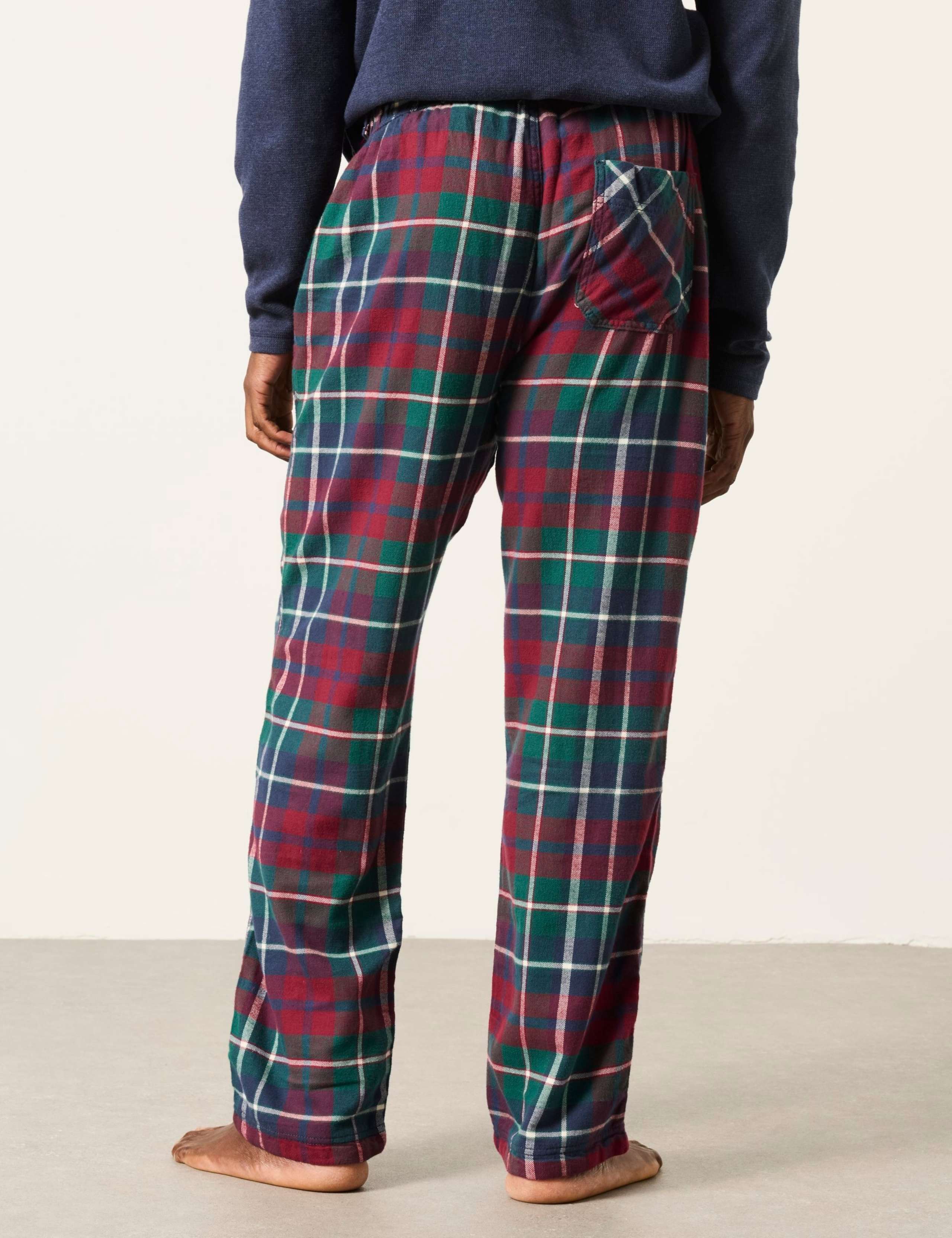 Pure Cotton Checked Pyjama Bottoms 3 of 6