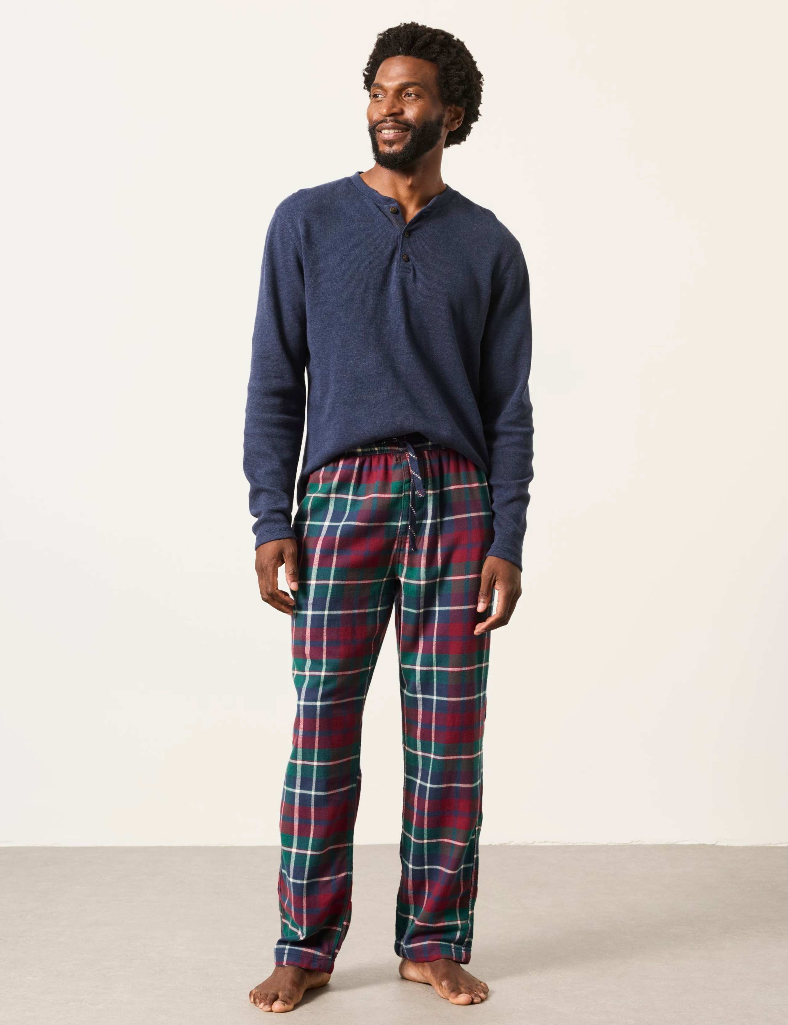 Pure Cotton Checked Pyjama Bottoms 4 of 6