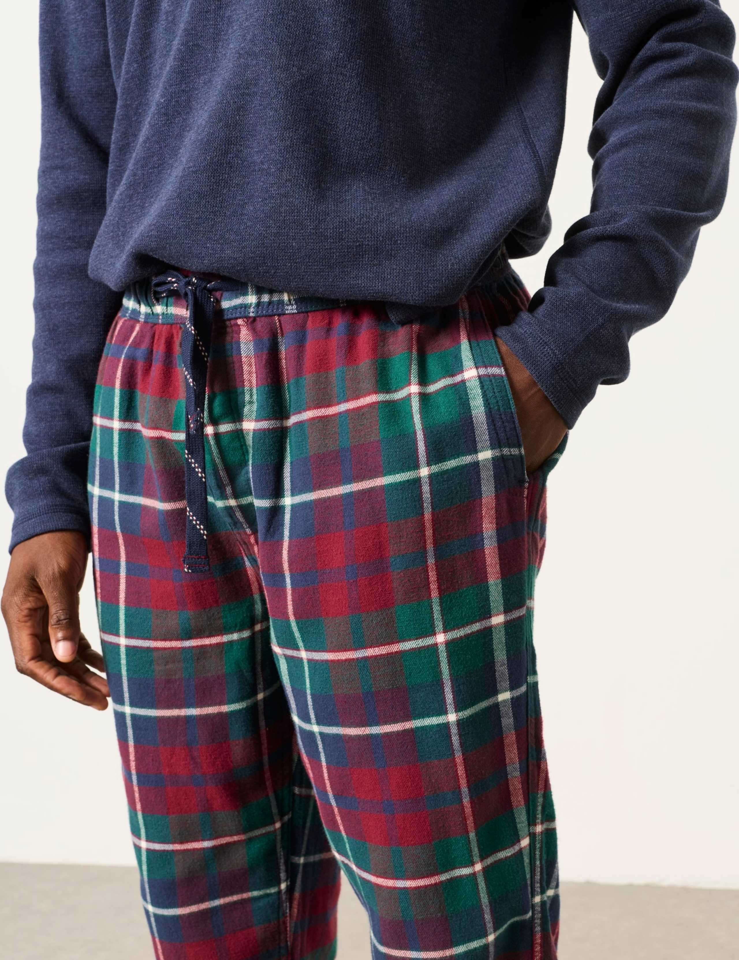 Pure Cotton Checked Pyjama Bottoms 6 of 6