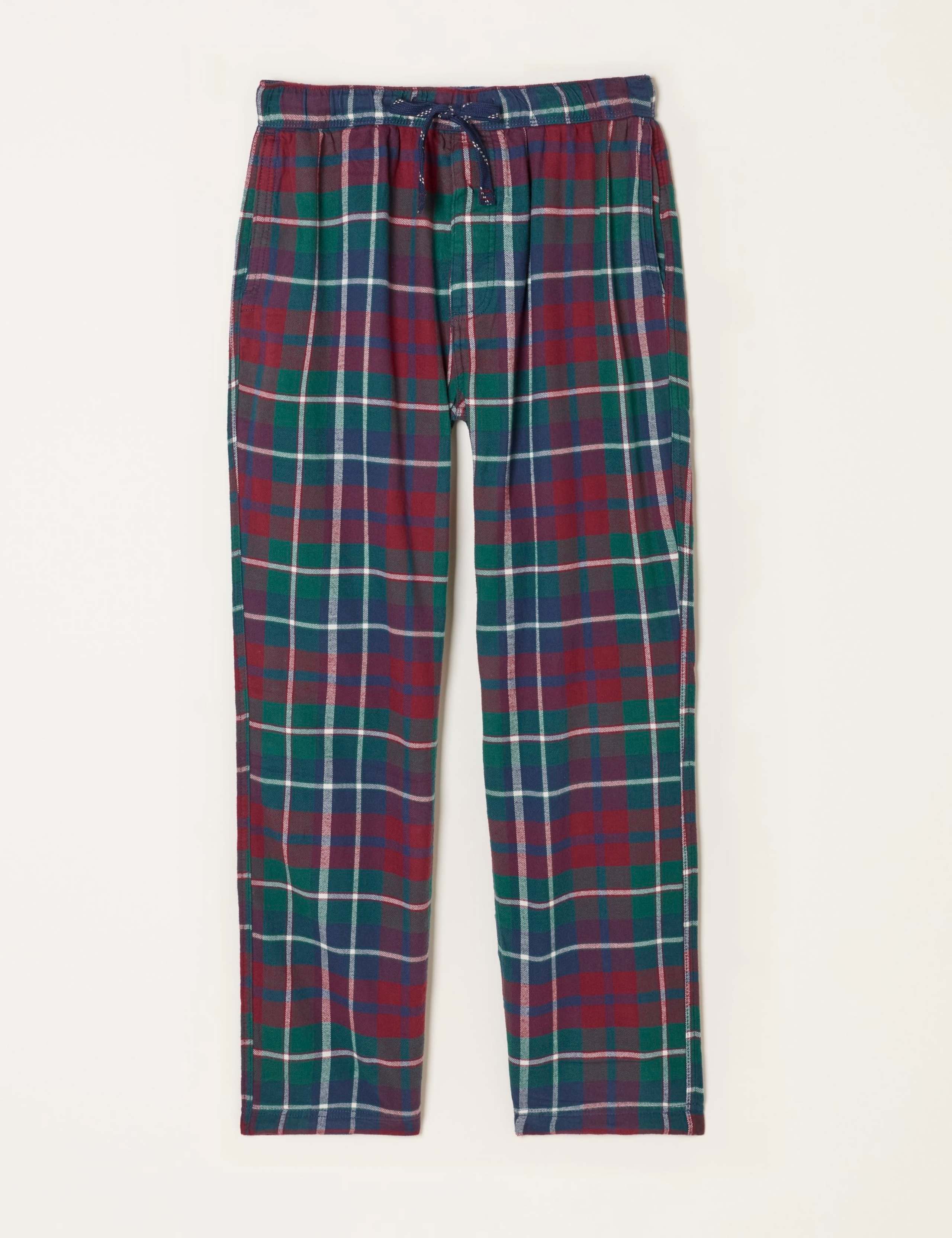 Pure Cotton Checked Pyjama Bottoms 2 of 6