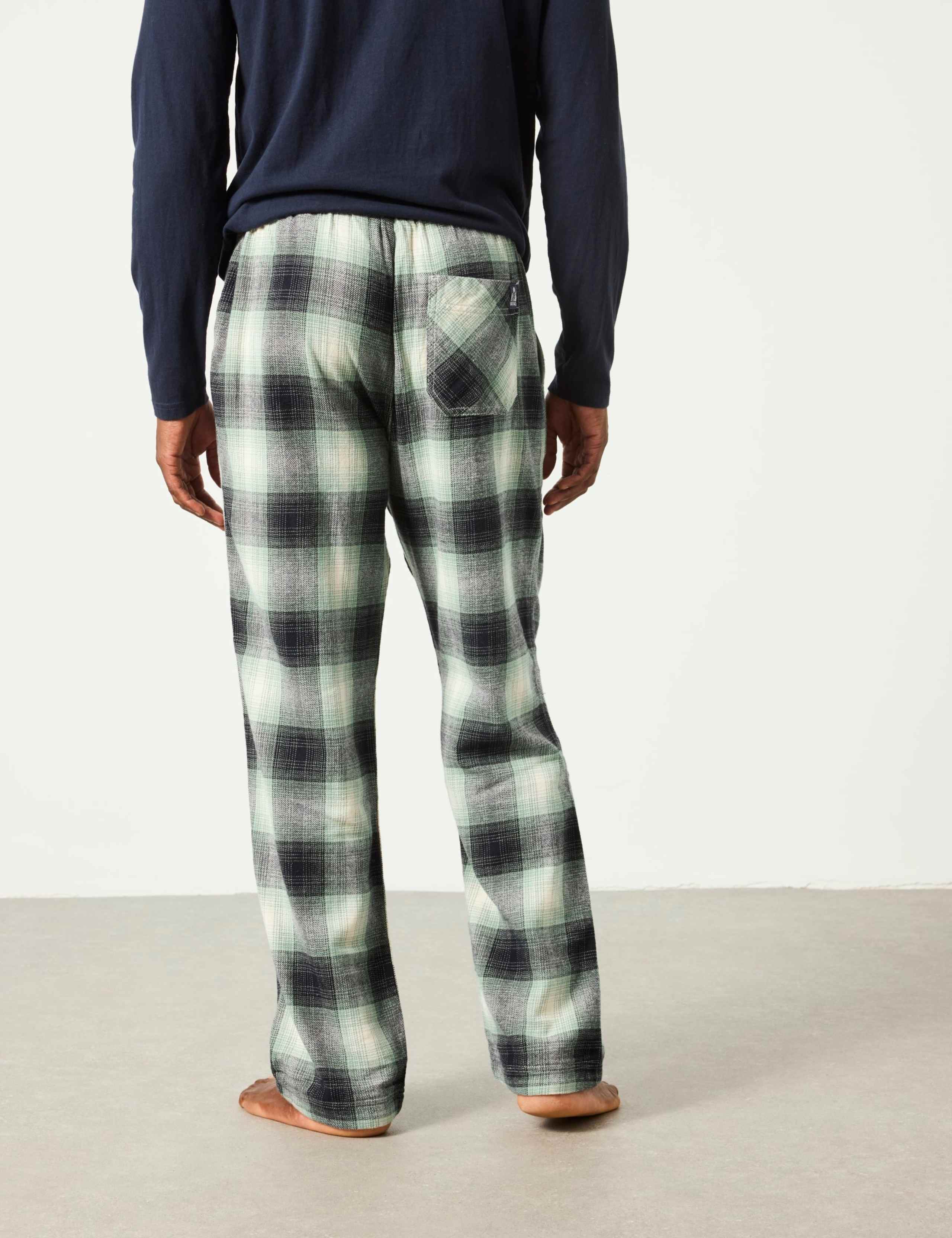 Pure Cotton Checked Pyjama Bottoms 4 of 6