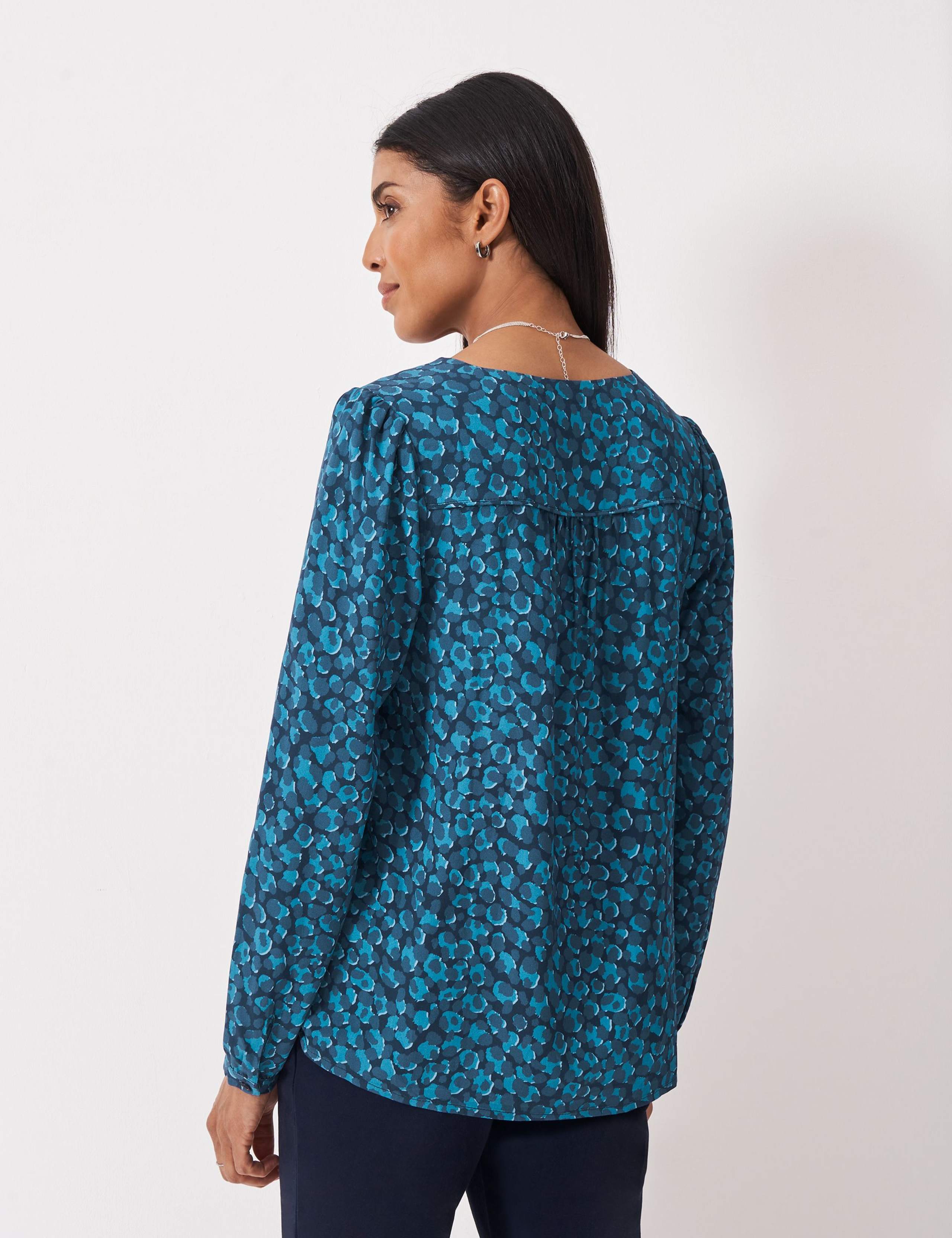 Animal Print V-Neck Blouse 5 of 5