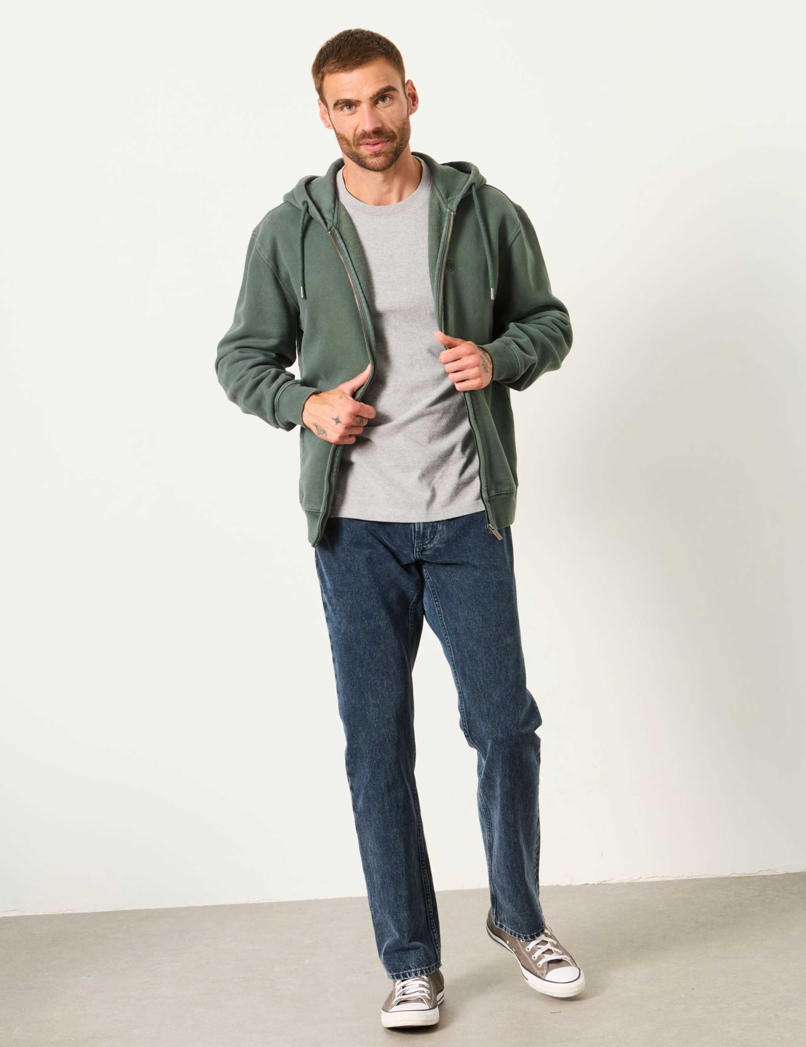 Hayle Pure Cotton Zip Up Hoodie 3 of 6