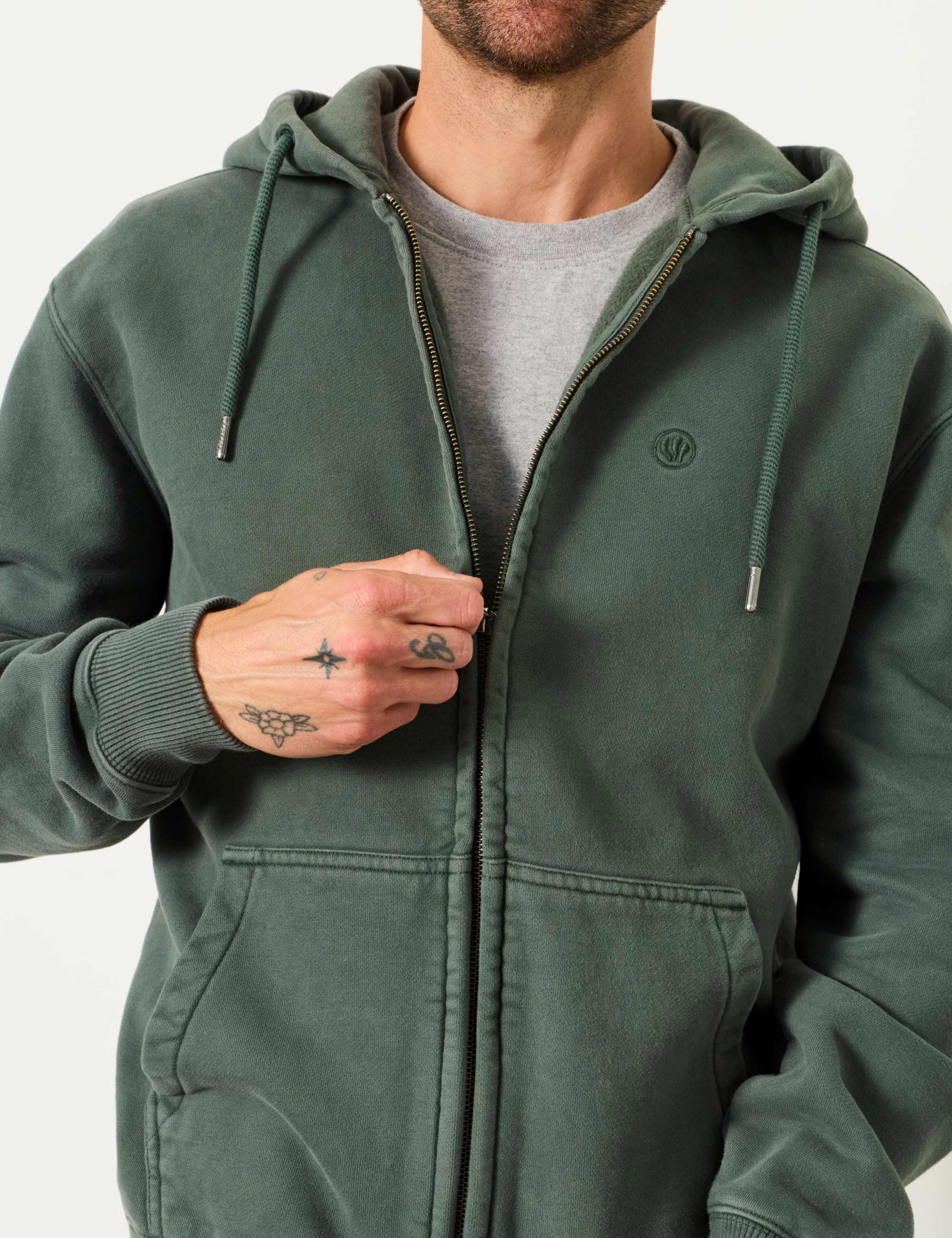 Hayle Pure Cotton Zip Up Hoodie 6 of 6