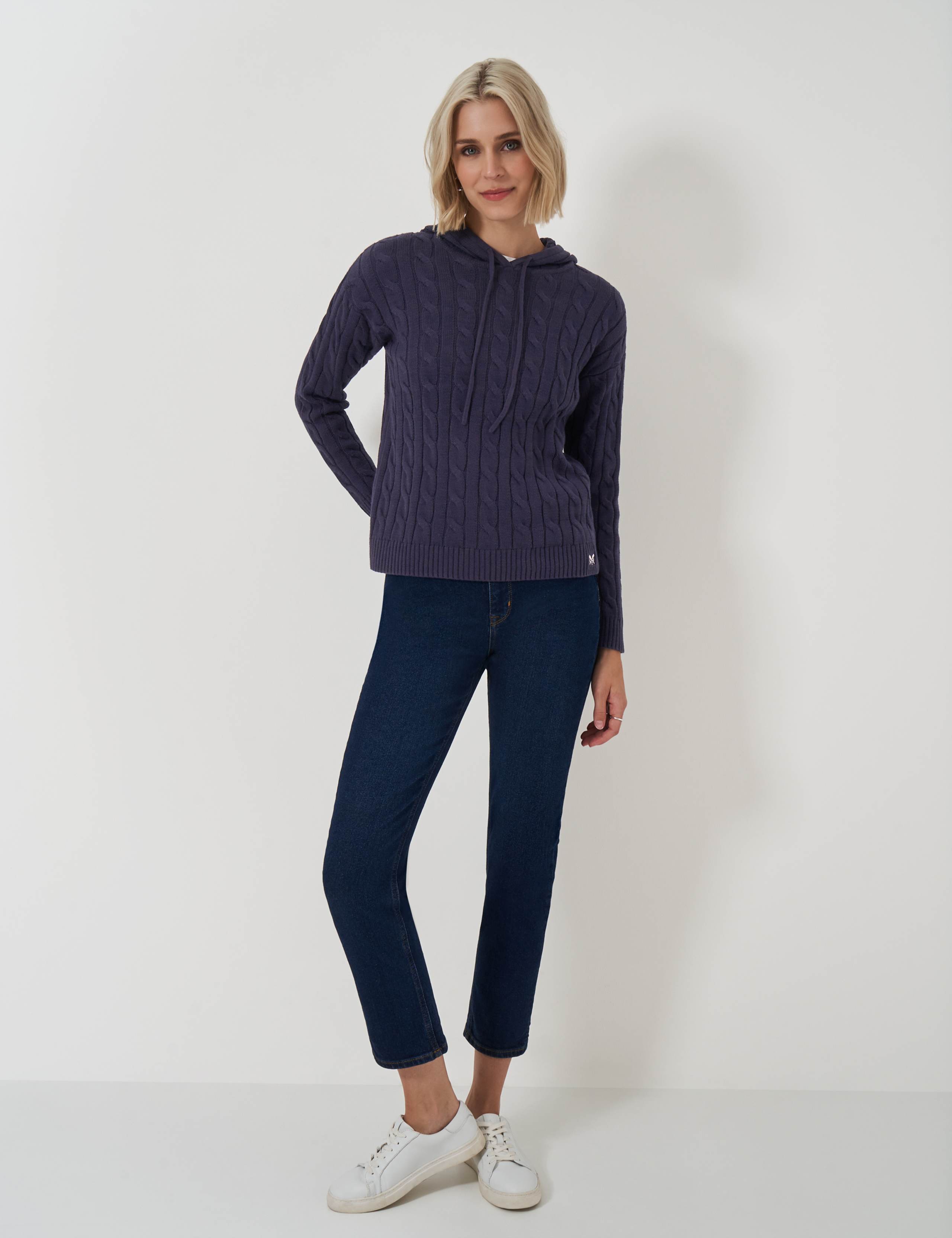 Pure Cotton Cable Knit Hoodie 1 of 5