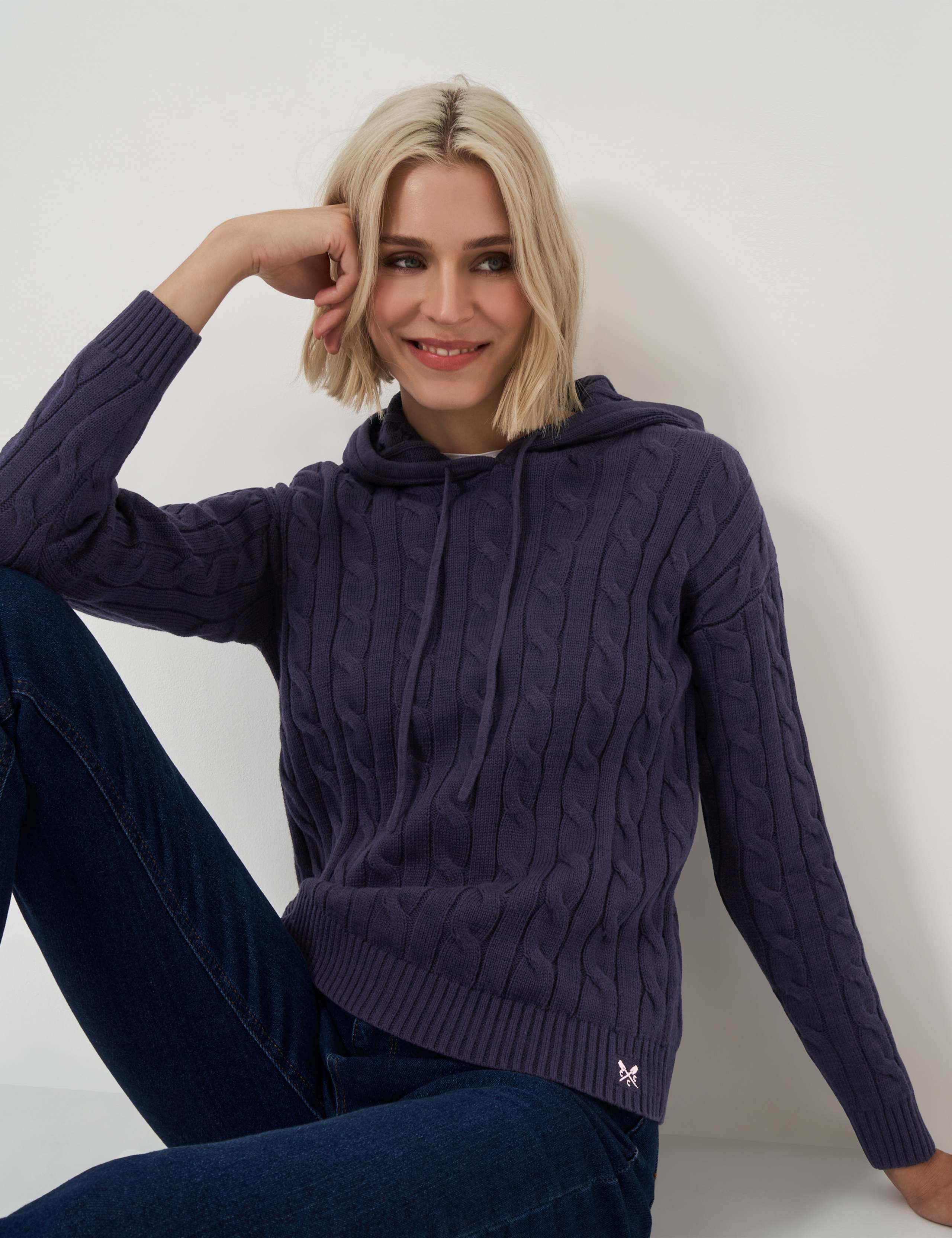 Pure Cotton Cable Knit Hoodie 3 of 5