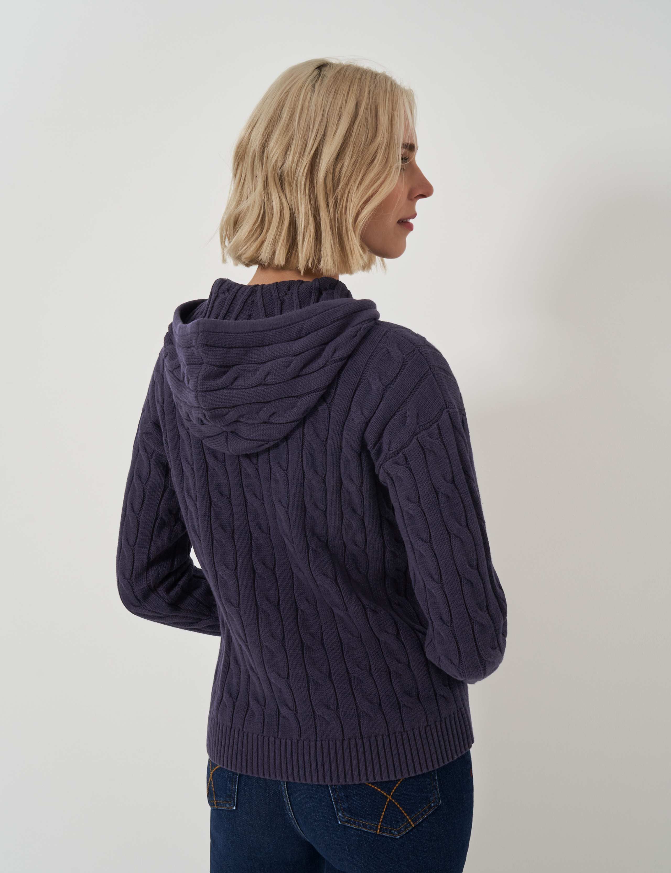 Pure Cotton Cable Knit Hoodie 4 of 5