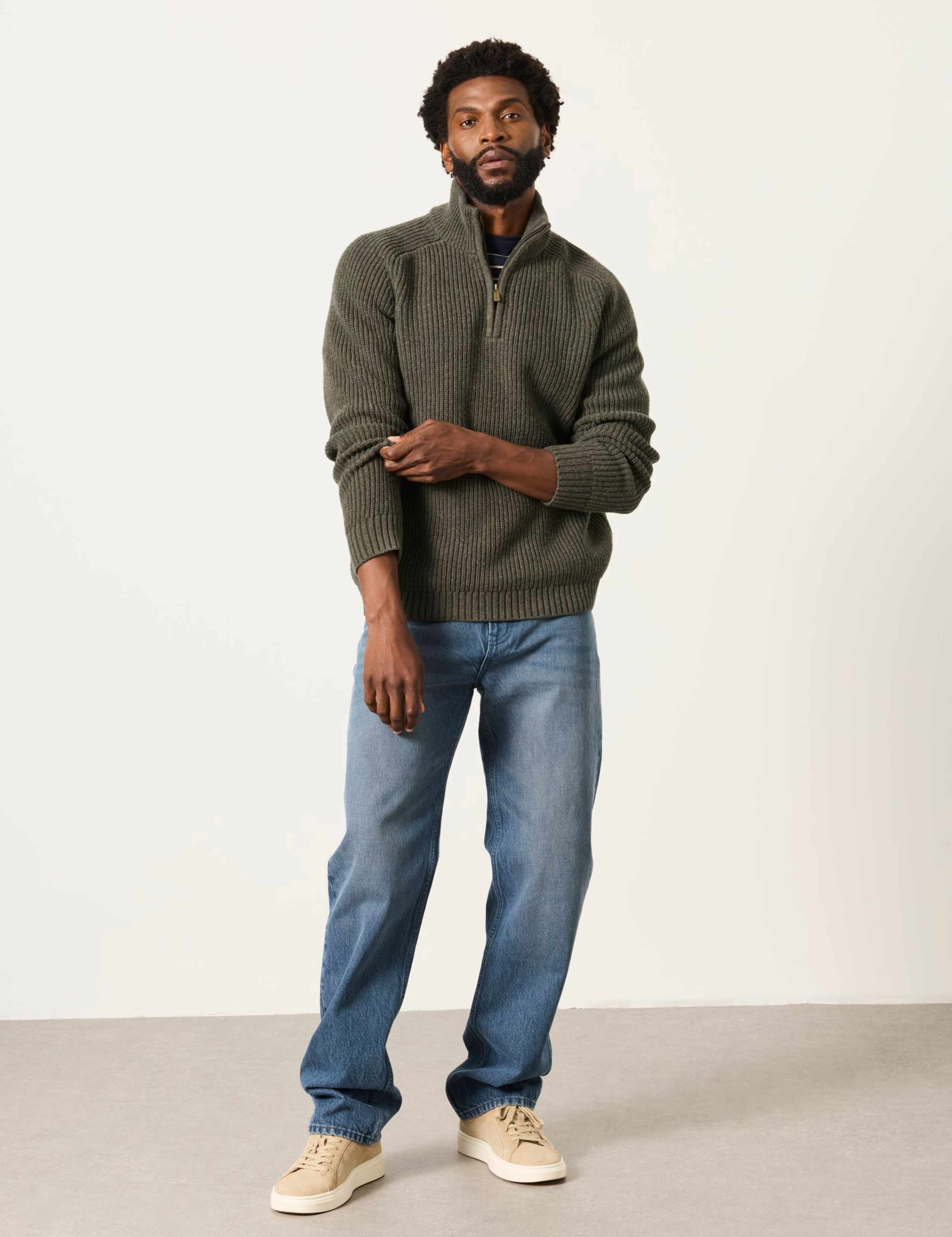 Cotton Rich Half Zip Jumper 3 of 6